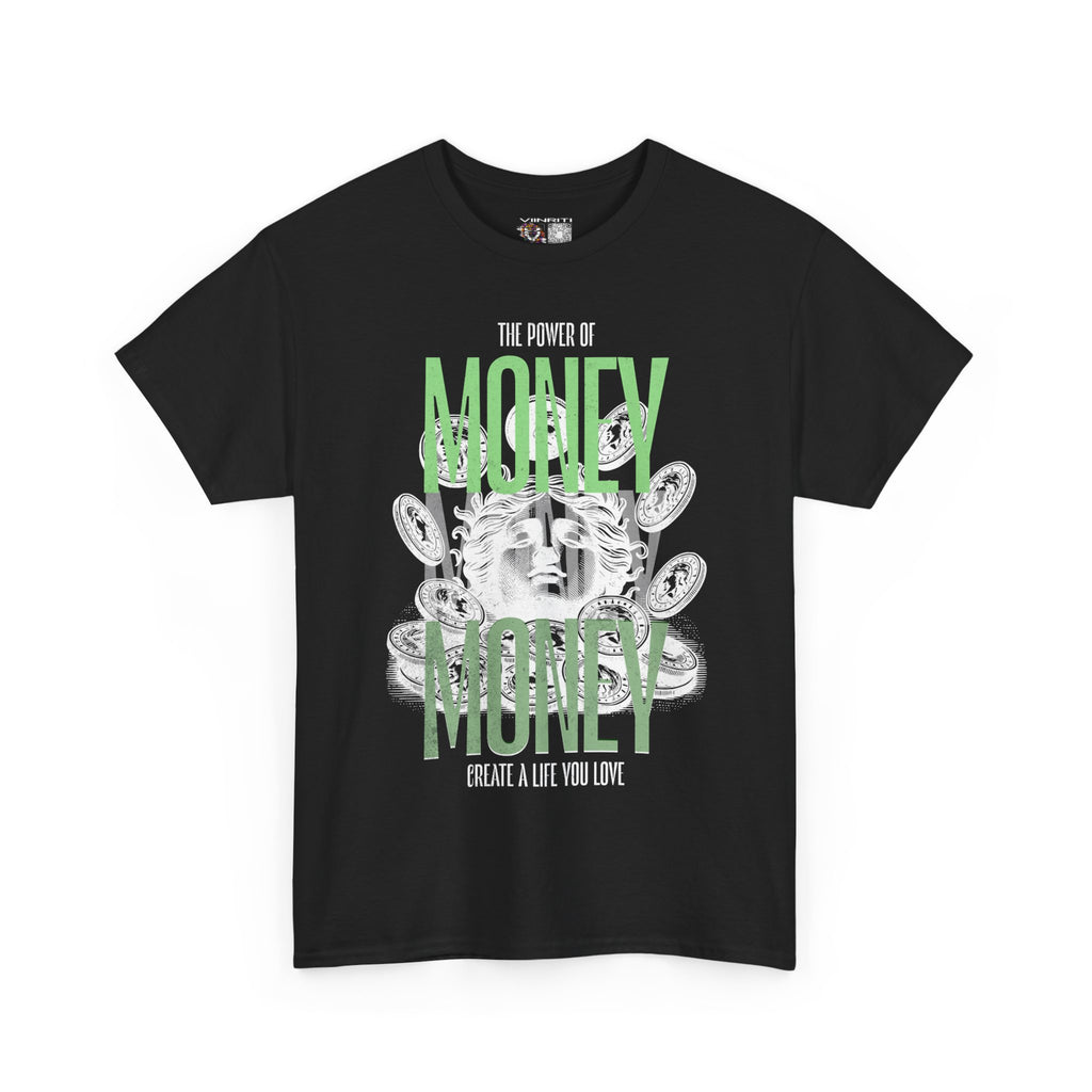 Money Power Tee — 'The Power of Money' Graphic Black T-Shirt