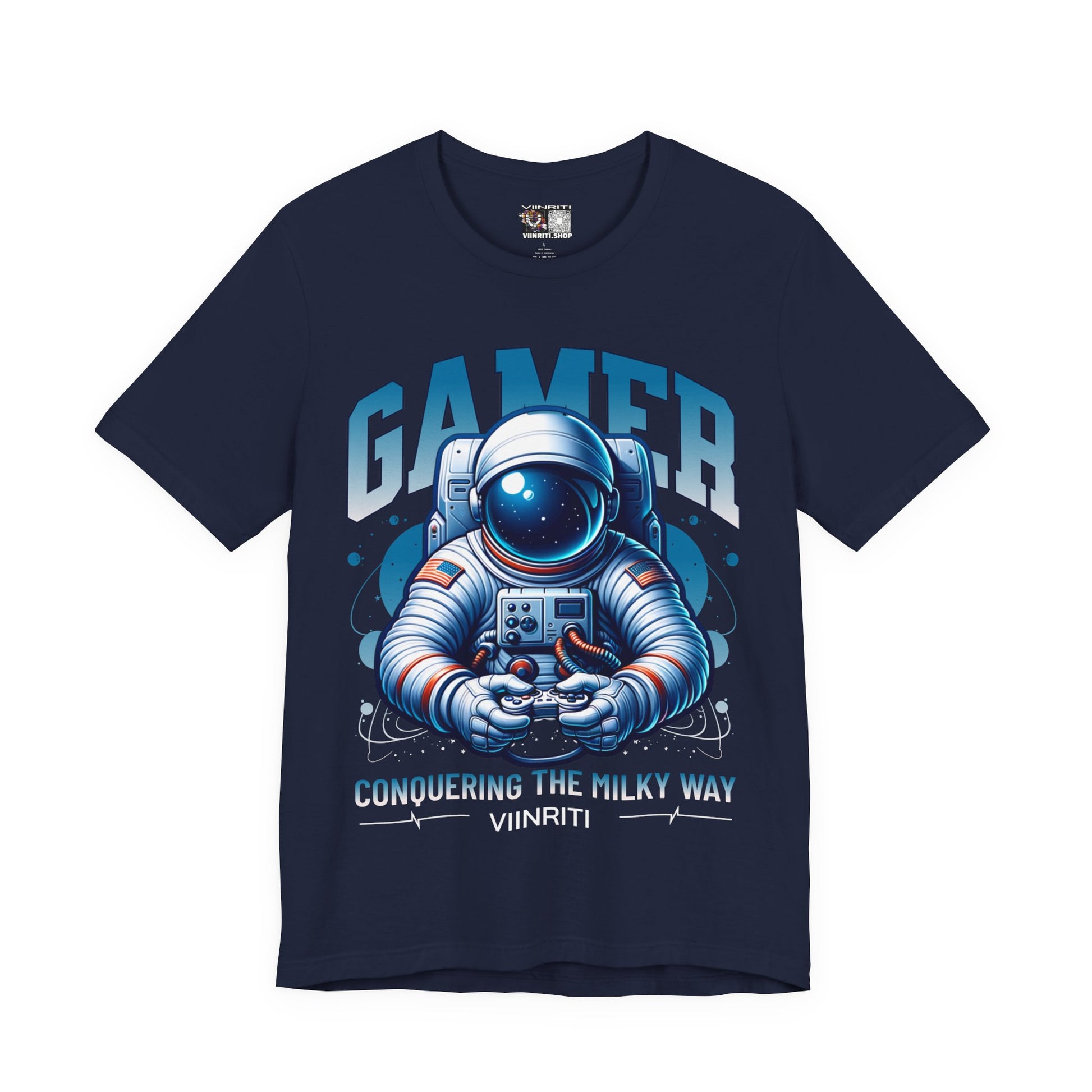 Astronaut Gamer T‑Shirt — 'GAMER' Space Controller Tee