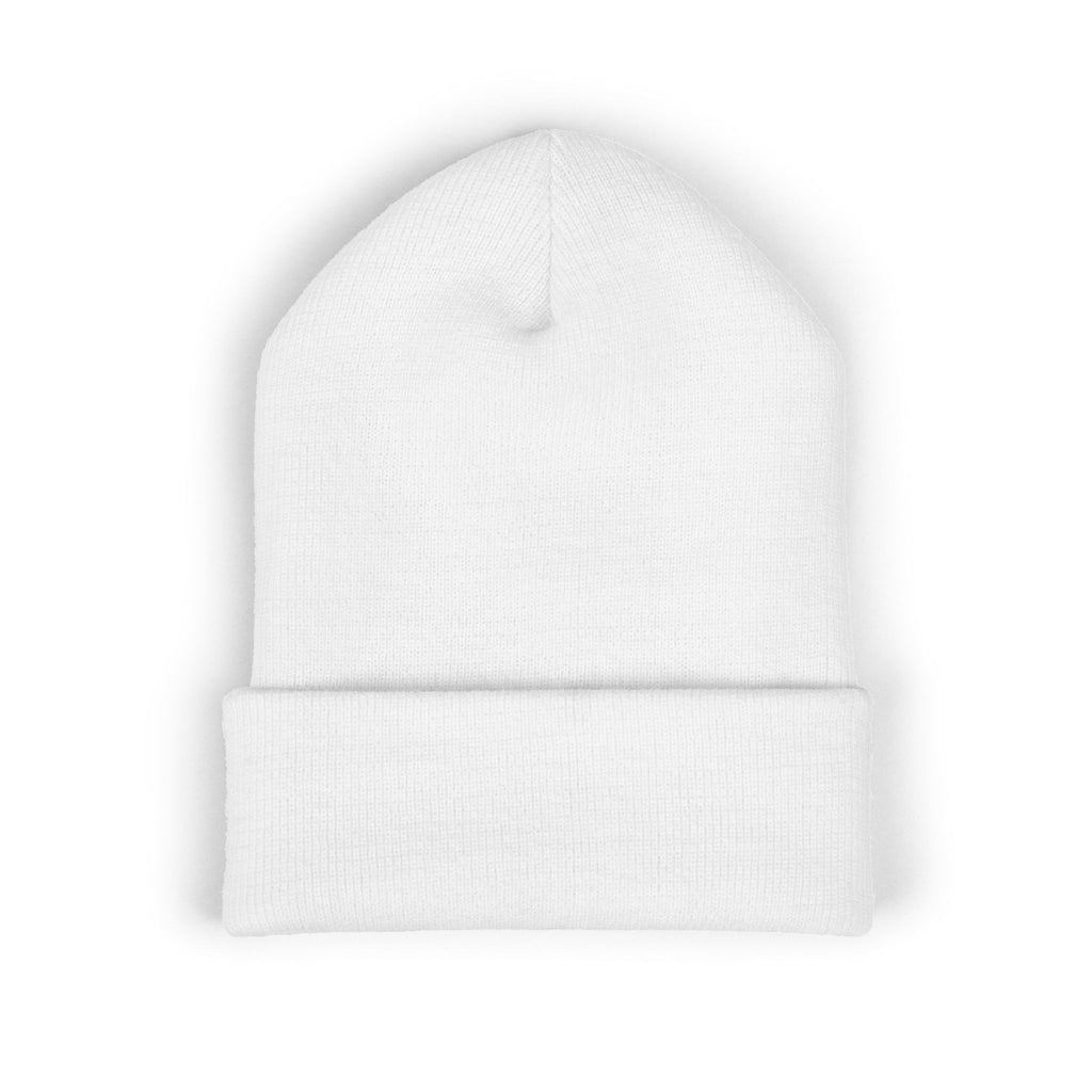 Embroidered 'Viinriti Est' Cuffed Beanie — Classic Knit Winter Hat