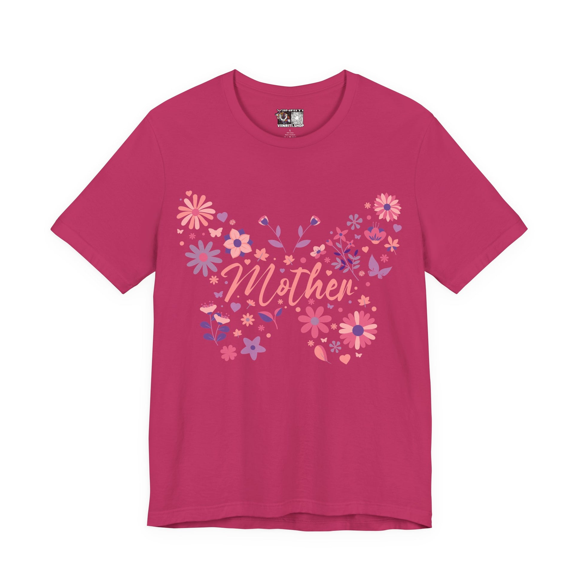 Butterfly Mother T-Shirt,Tee for Mom, Floral Gift, Birthday Present, Mother's Day Apparel, Cute Butterfly Design