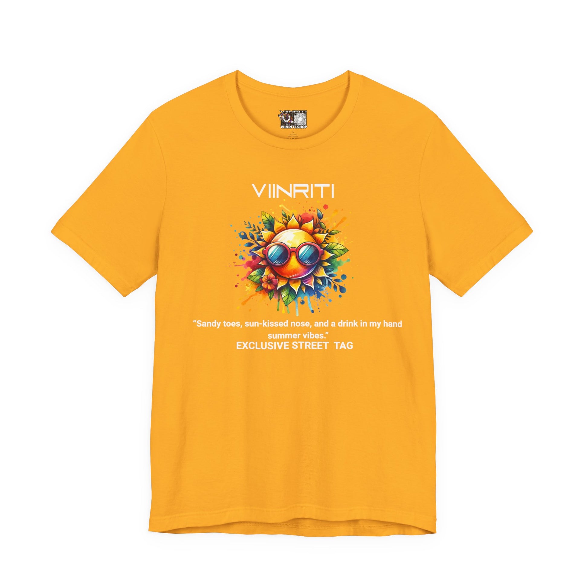 Summer Vibes Sunflower Tee - Colorful Sunglasses Graphic T-Shirt