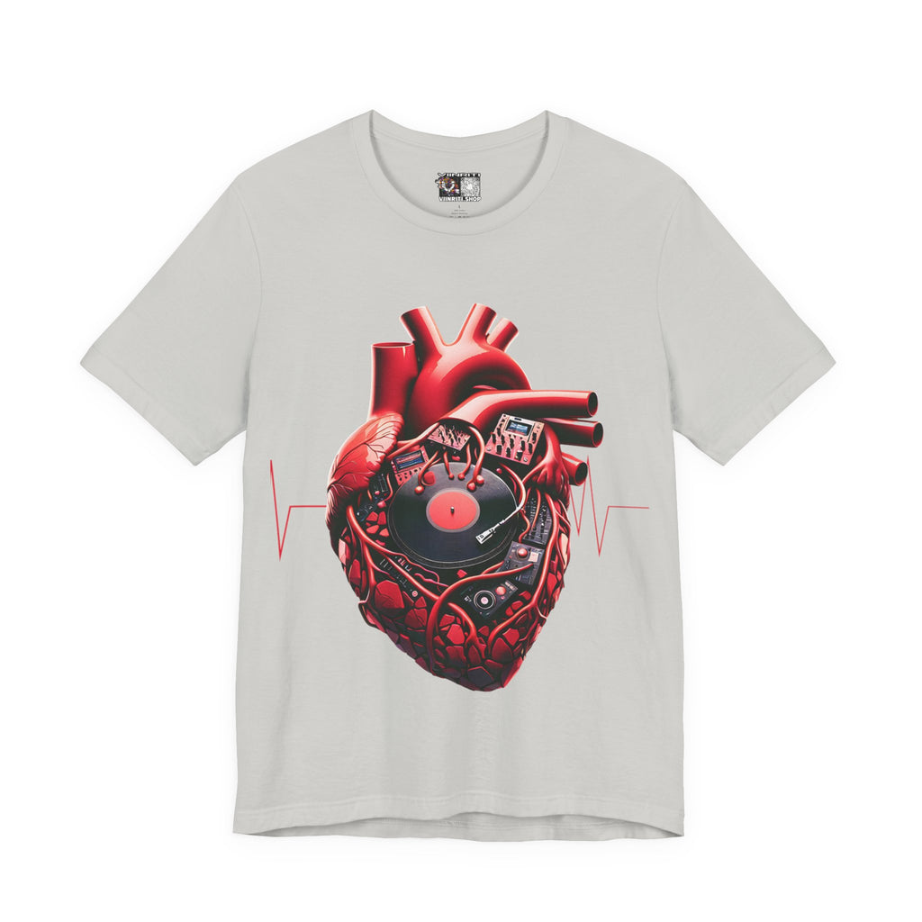 Heart Beat Vinyl Tee — Anatomical Heart Record T-Shirt
