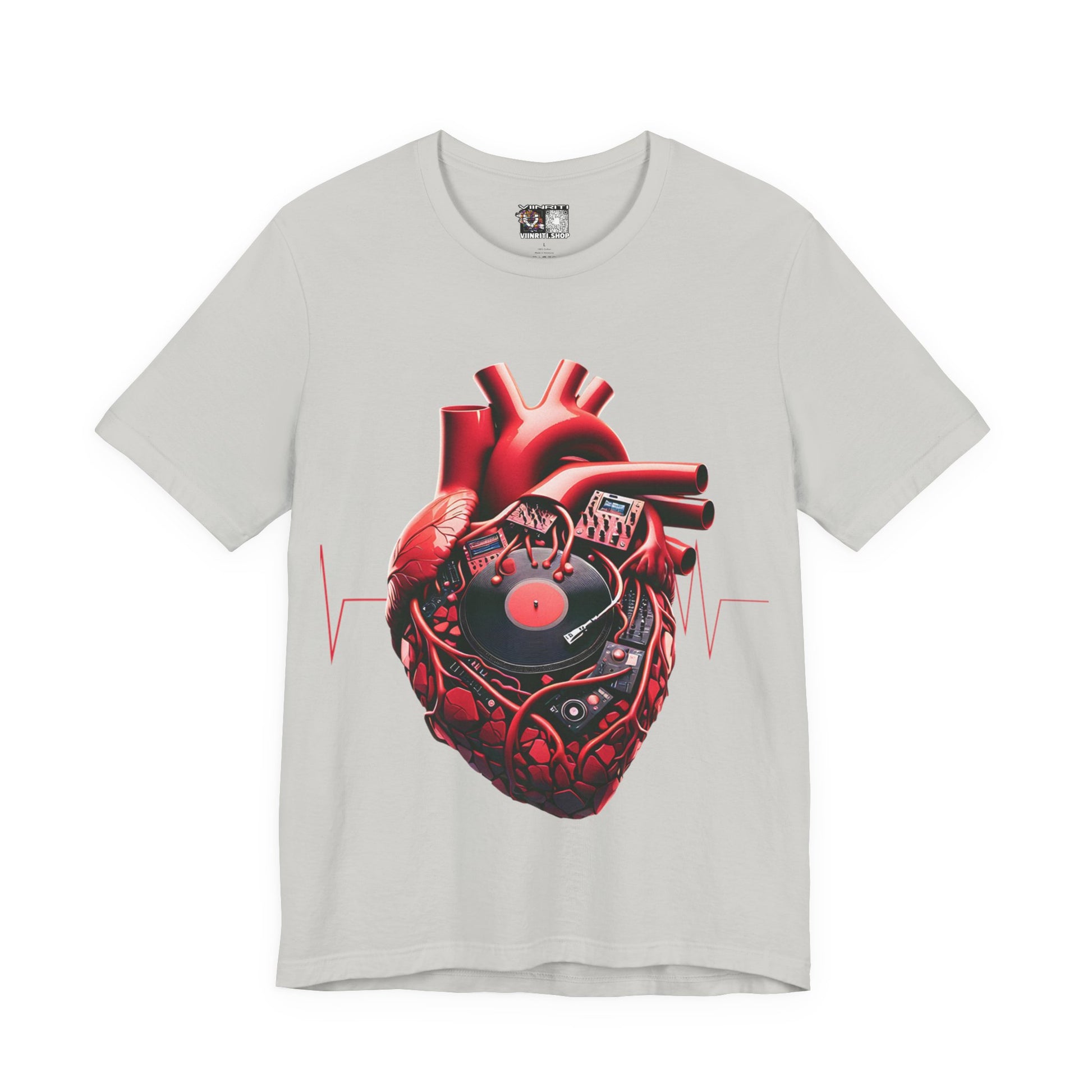 Heart Beat Vinyl Tee — Anatomical Heart Record T-Shirt
