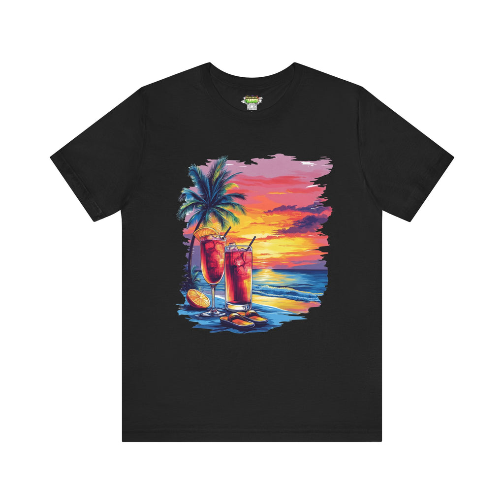 Tropical Sunset Tee - Perfect for Summer Vibes, Beach Days, Relaxation, Gifts, Vacation