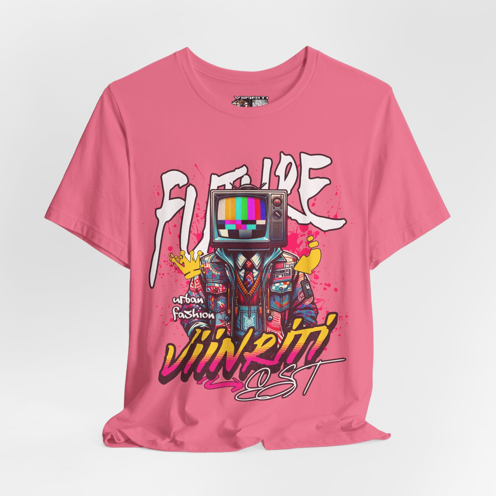 """"" VIINRITI  EXCLUSIVE Retro TV Robot Graphic Tee — "Vibe In Reset" Streetwear T-Shirt