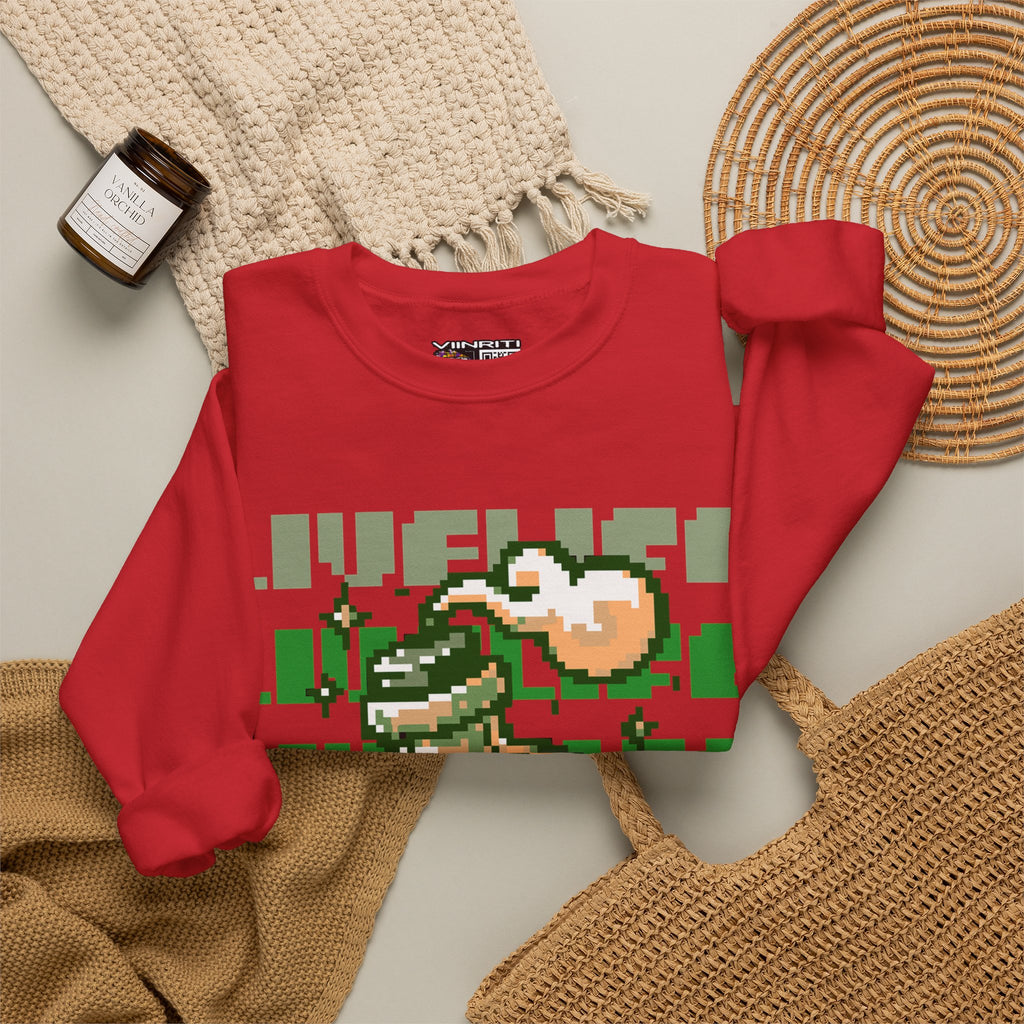 Crewneck Sweatshirt — Pixel Potion 'LIFE' Retro Gaming Graphic
