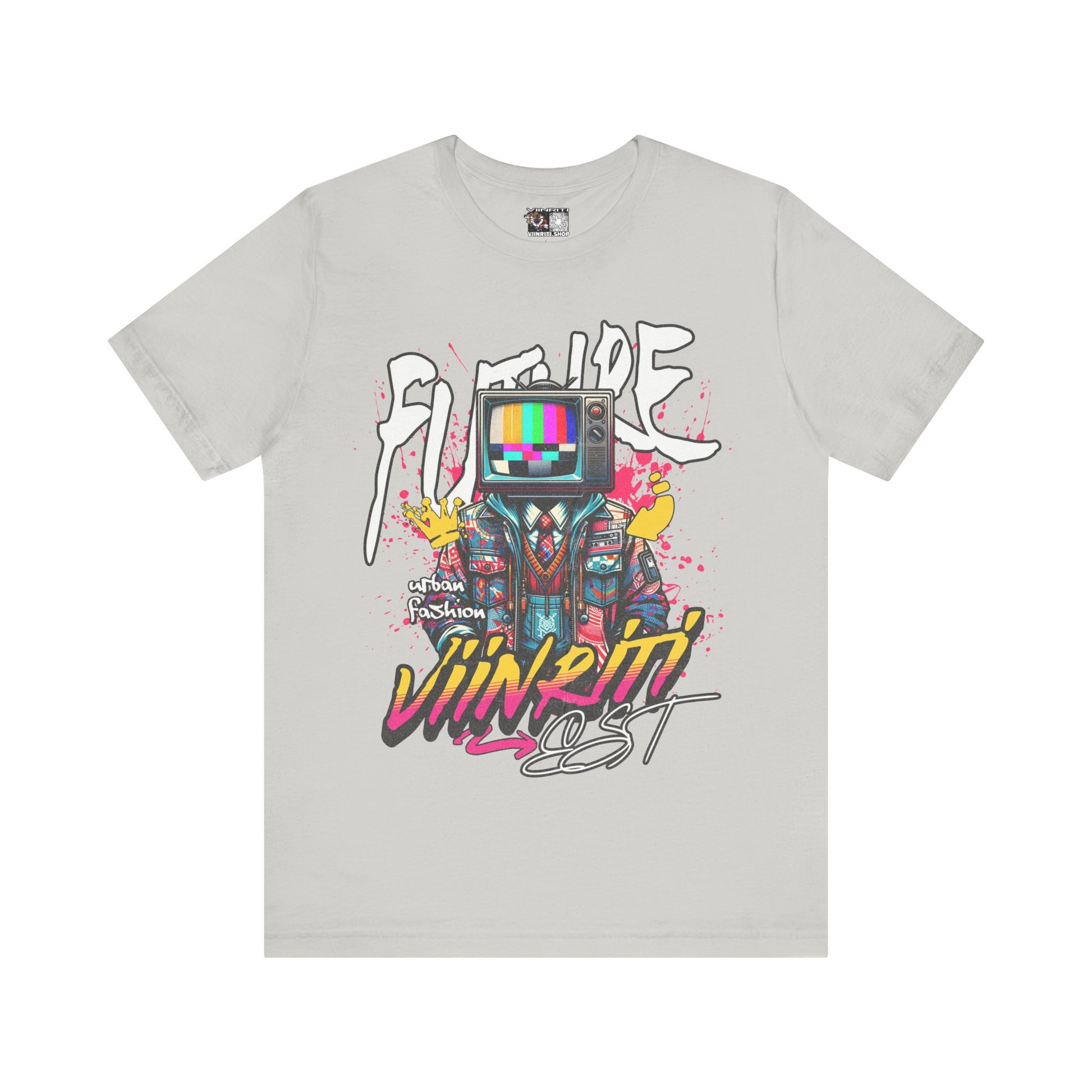 """"" VIINRITI  EXCLUSIVE Retro TV Robot Graphic Tee — "Vibe In Reset" Streetwear T-Shirt