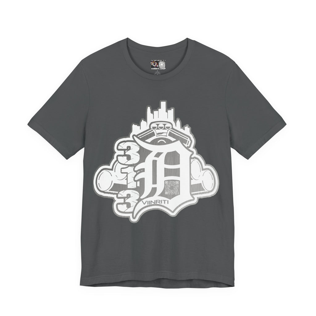 Detroit Vintage Logo T-Shirt — D City Skyline Emblem