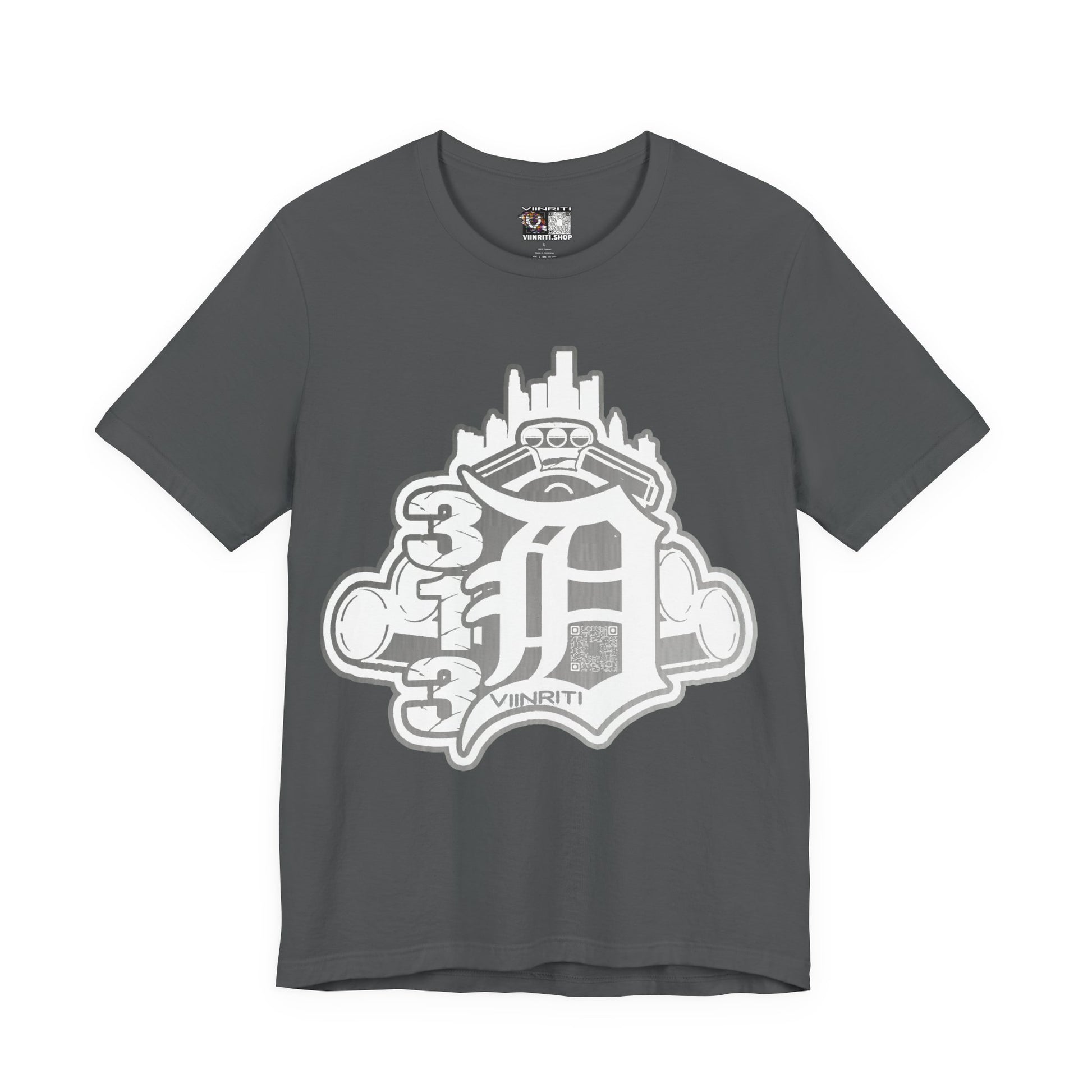 Detroit Vintage Logo T-Shirt — D City Skyline Emblem