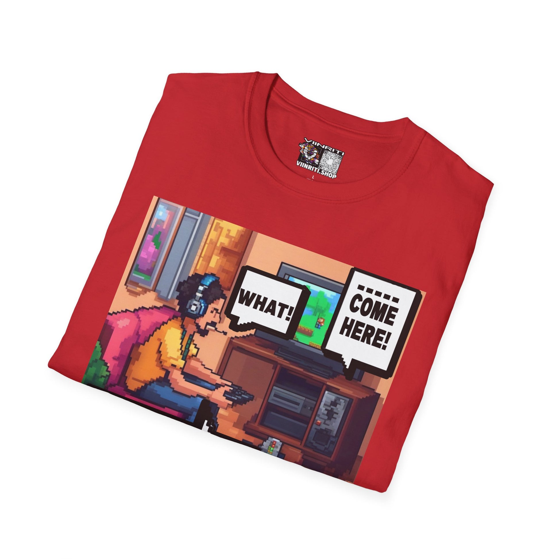 Gamer Comic T-Shirt — “I’m Trying to Play the Game” Pixel Art Tee