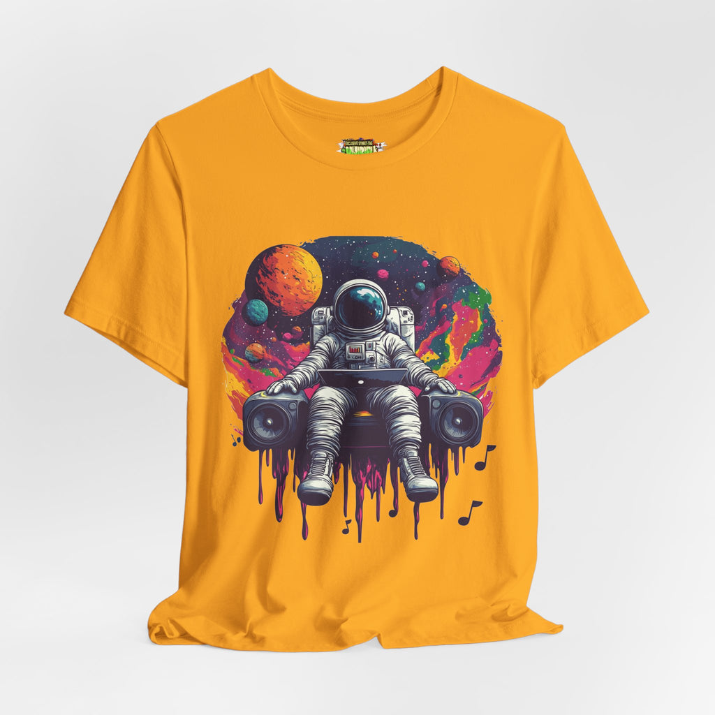 "Cosmic Beats Astronaut Tee - Unisex Short Sleeve T-Shirt