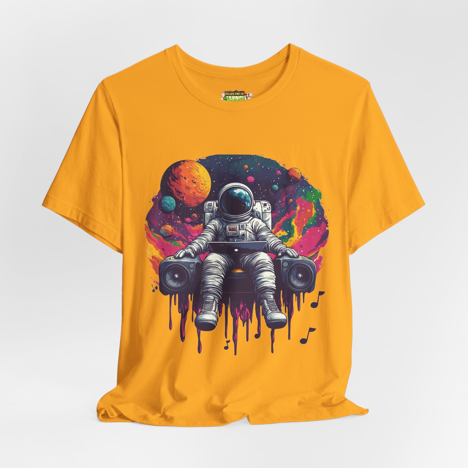 "Cosmic Beats Astronaut Tee - Unisex Short Sleeve T-Shirt