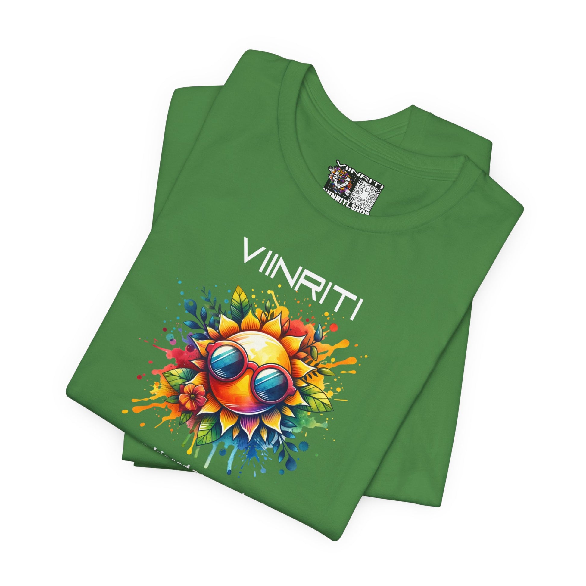 Summer Vibes Sunflower Tee - Colorful Sunglasses Graphic T-Shirt