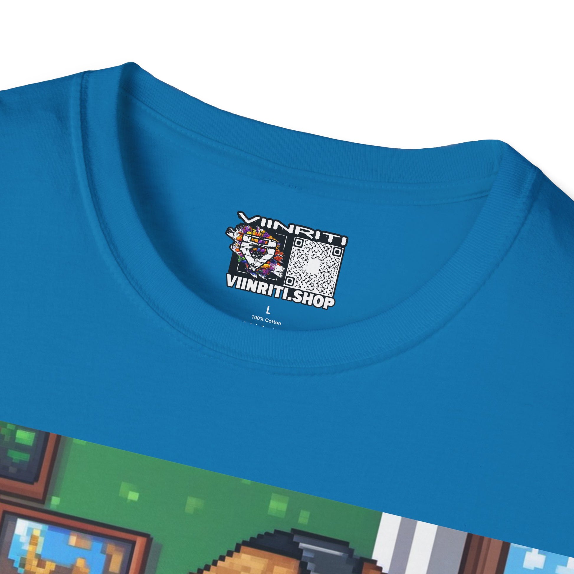Girl Gamer Here Pixel Art T-Shirt — Retro Gaming Tee for Female Gamers