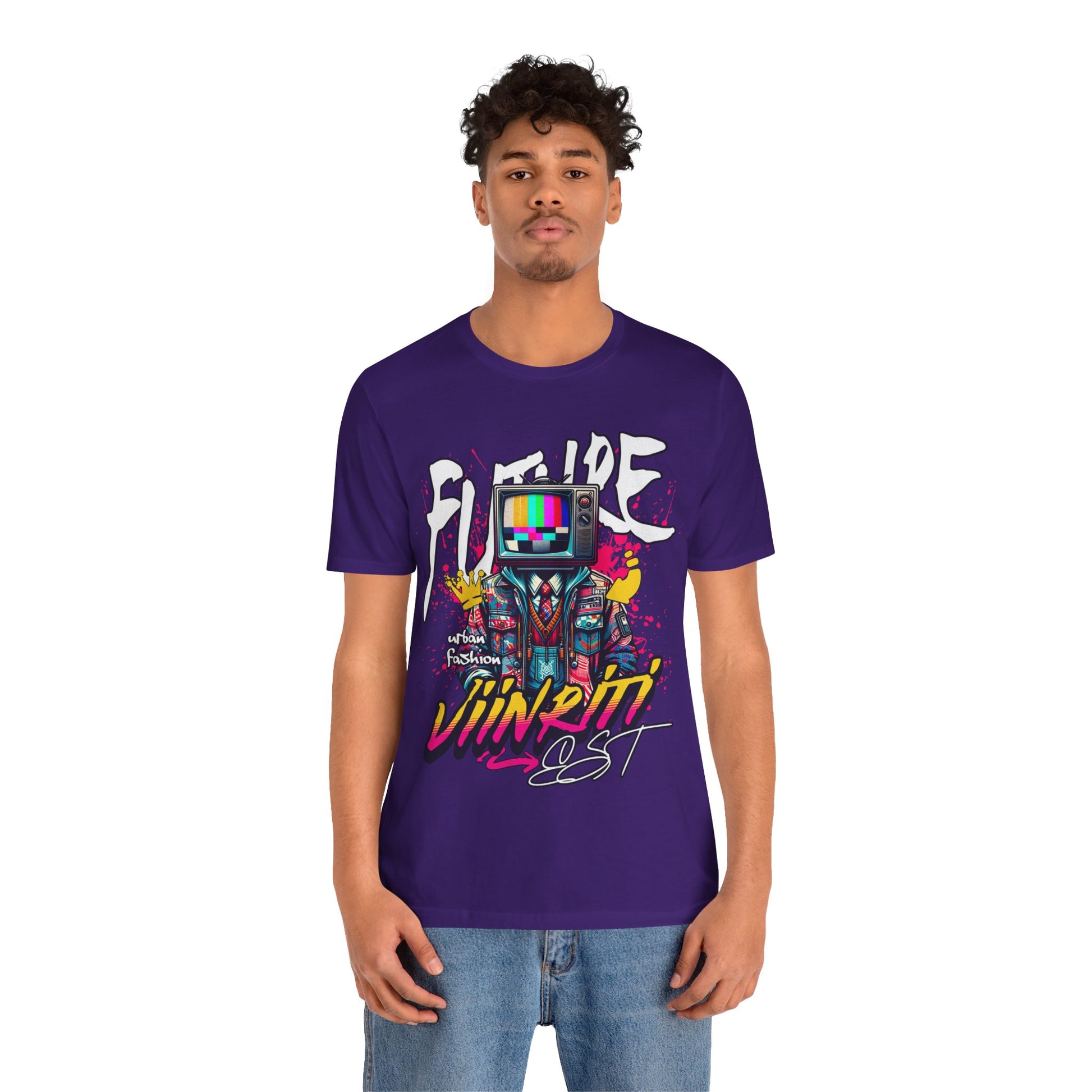 """"" VIINRITI  EXCLUSIVE Retro TV Robot Graphic Tee — "Vibe In Reset" Streetwear T-Shirt