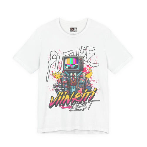 """"" VIINRITI  EXCLUSIVE Retro TV Robot Graphic Tee — "Vibe In Reset" Streetwear T-Shirt