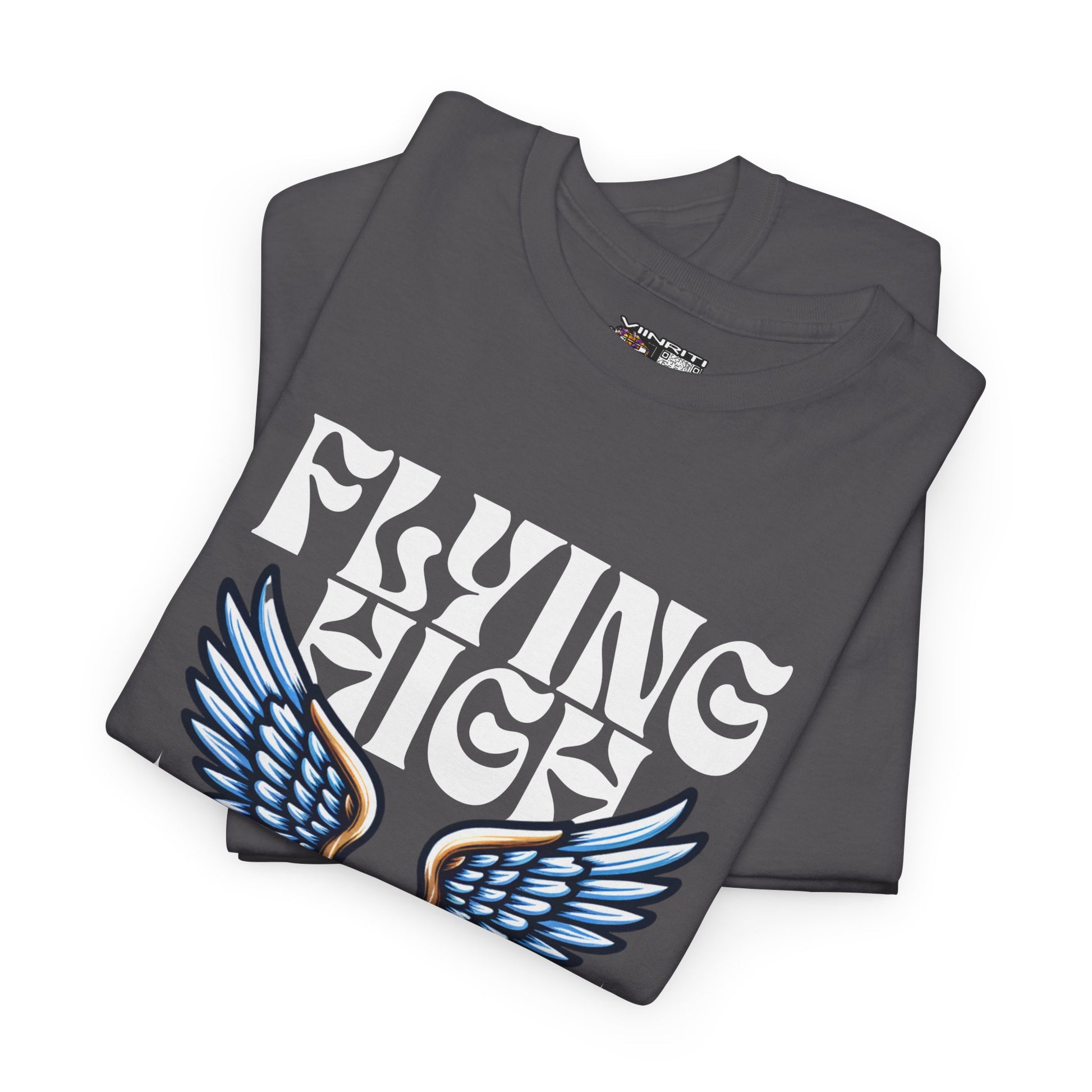 ""Flying High Knowledge T-Shirt — Vintage Winged Book Graphic Tee