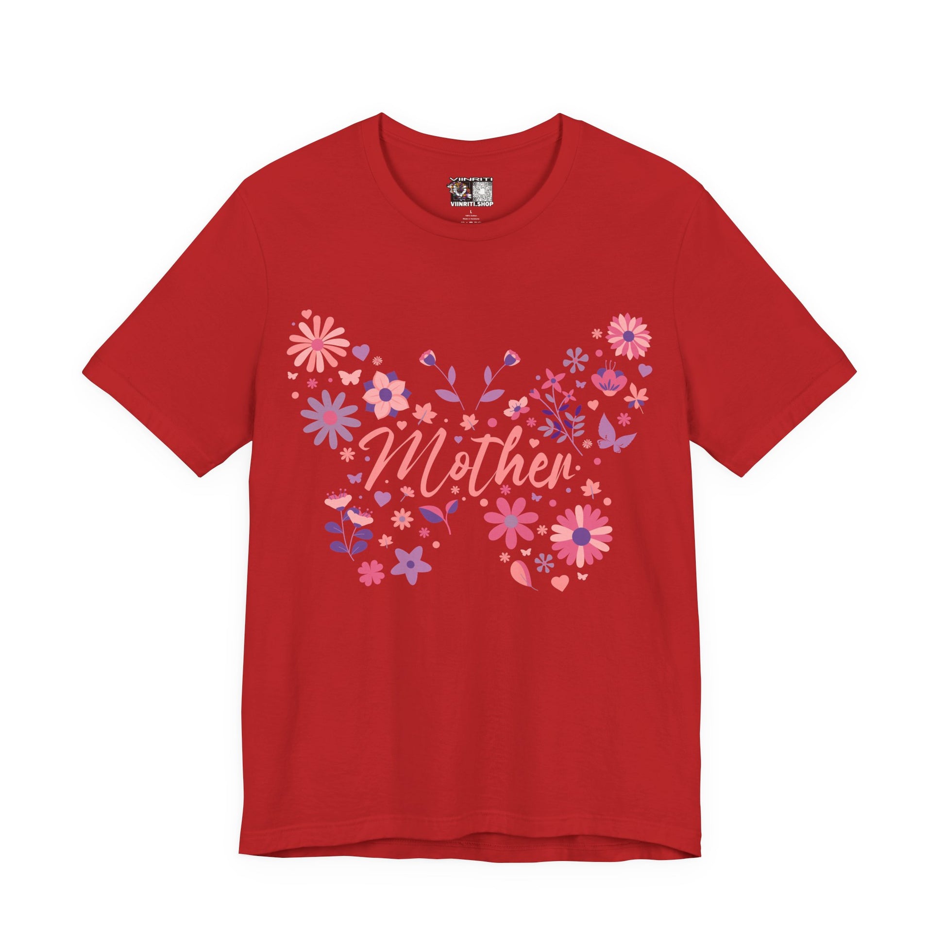 Butterfly Mother T-Shirt,Tee for Mom, Floral Gift, Birthday Present, Mother's Day Apparel, Cute Butterfly Design