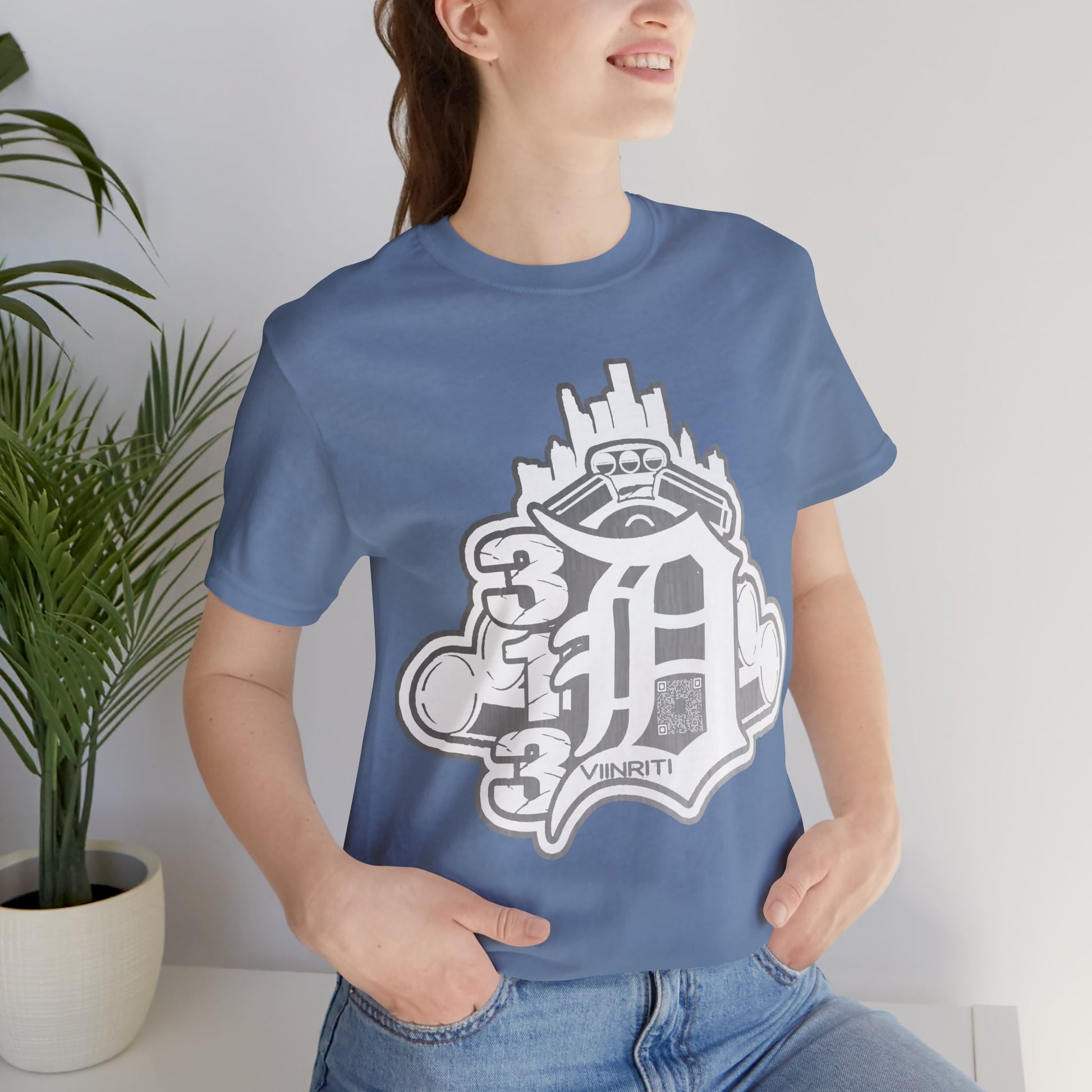 Detroit Vintage Logo T-Shirt — D City Skyline Emblem