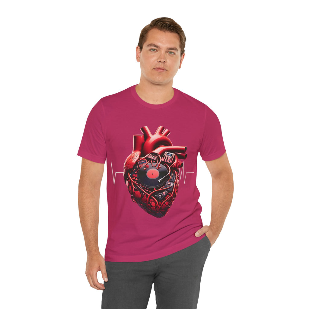 Heart Beat Vinyl Tee — Anatomical Heart Record T-Shirt