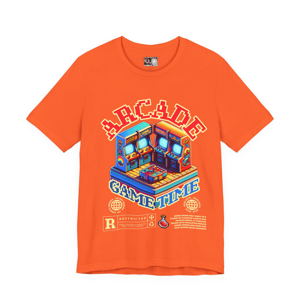 Arcade Game Time Tee — Retro Pixel Arcade Gaming T-Shirt