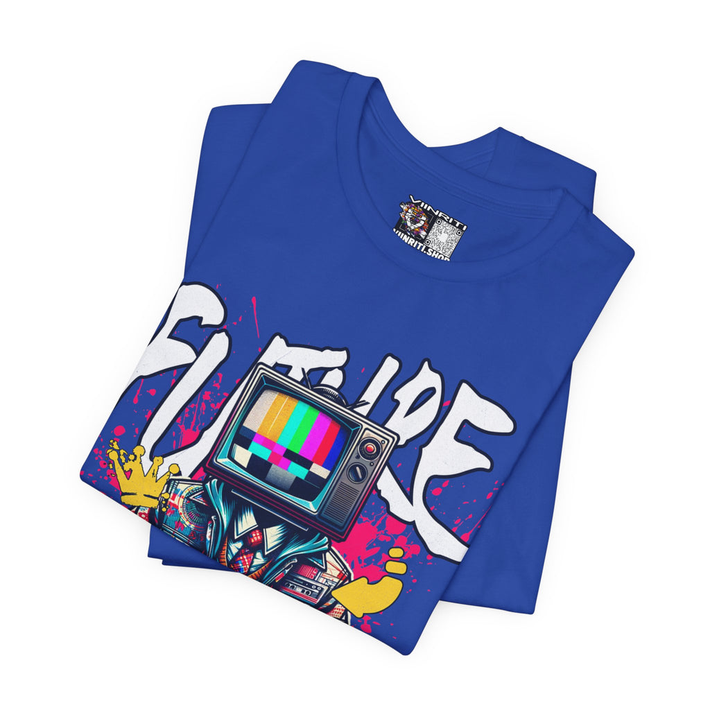 """"" VIINRITI  EXCLUSIVE Retro TV Robot Graphic Tee — "Vibe In Reset" Streetwear T-Shirt