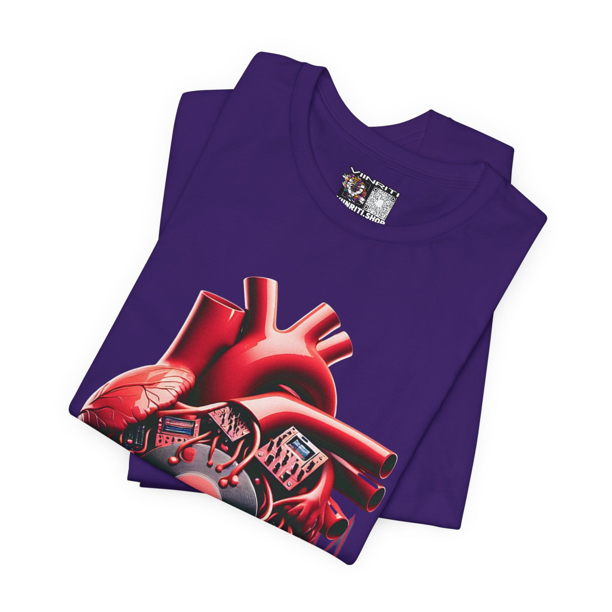 Heart Beat Vinyl Tee — Anatomical Heart Record T-Shirt