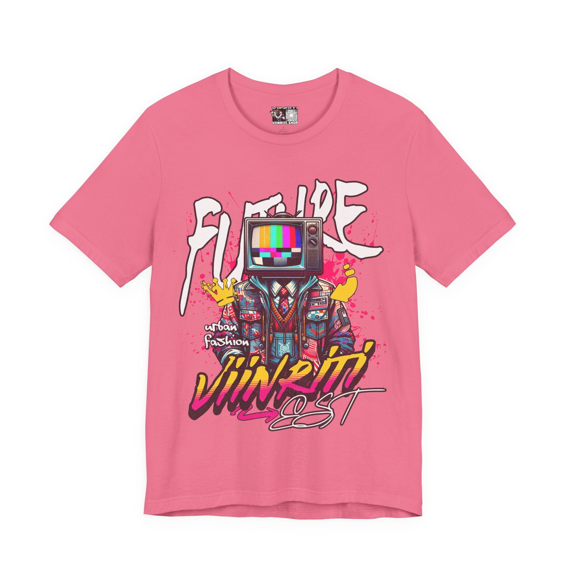 """"" VIINRITI  EXCLUSIVE Retro TV Robot Graphic Tee — "Vibe In Reset" Streetwear T-Shirt