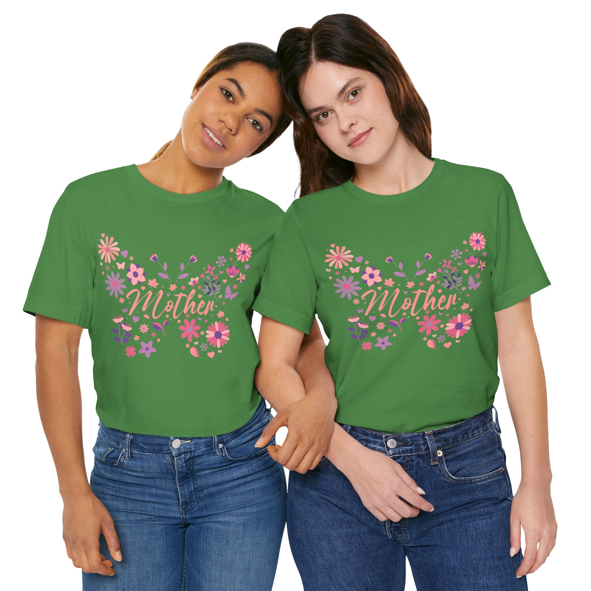 Butterfly Mother T-Shirt,Tee for Mom, Floral Gift, Birthday Present, Mother's Day Apparel, Cute Butterfly Design