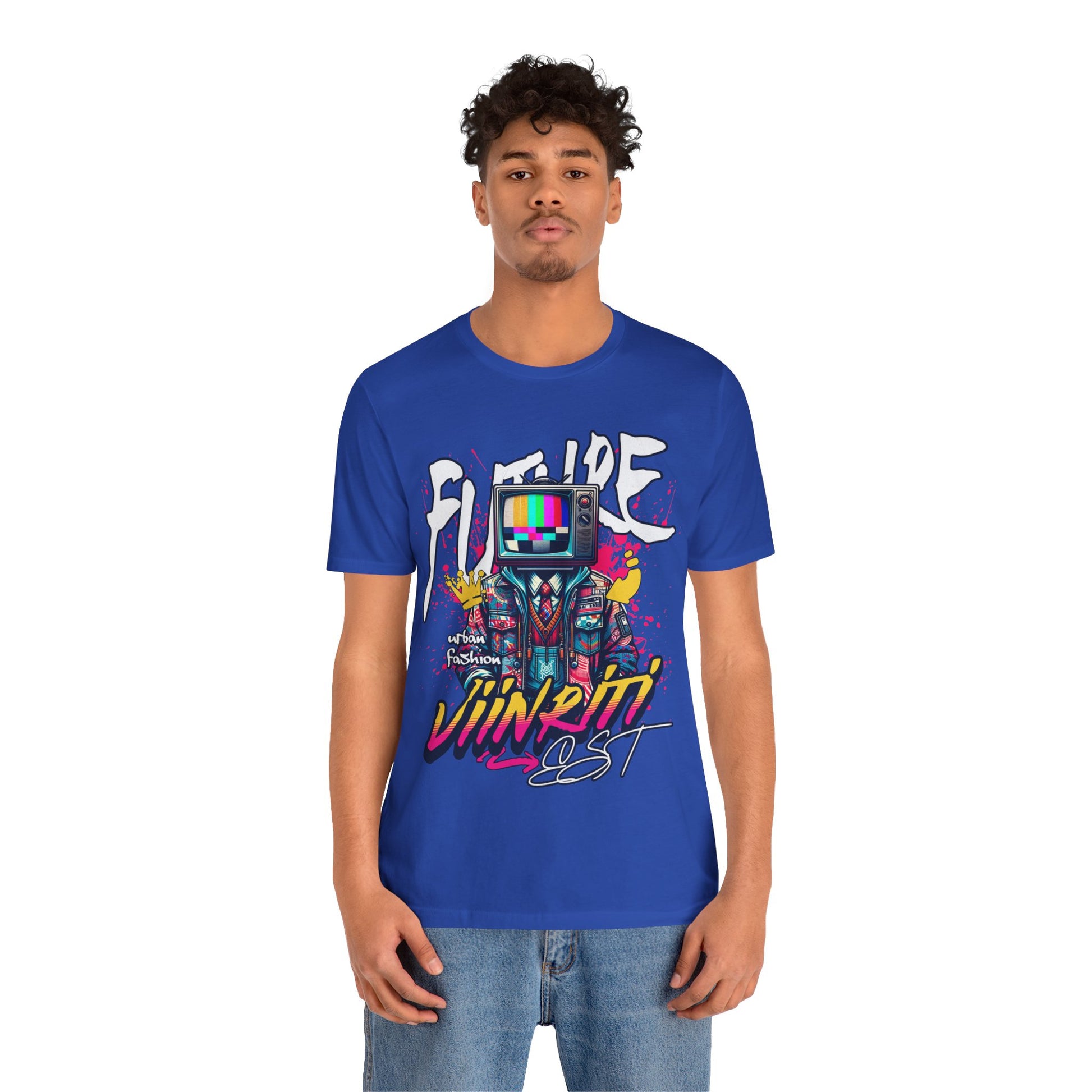 """"" VIINRITI  EXCLUSIVE Retro TV Robot Graphic Tee — "Vibe In Reset" Streetwear T-Shirt