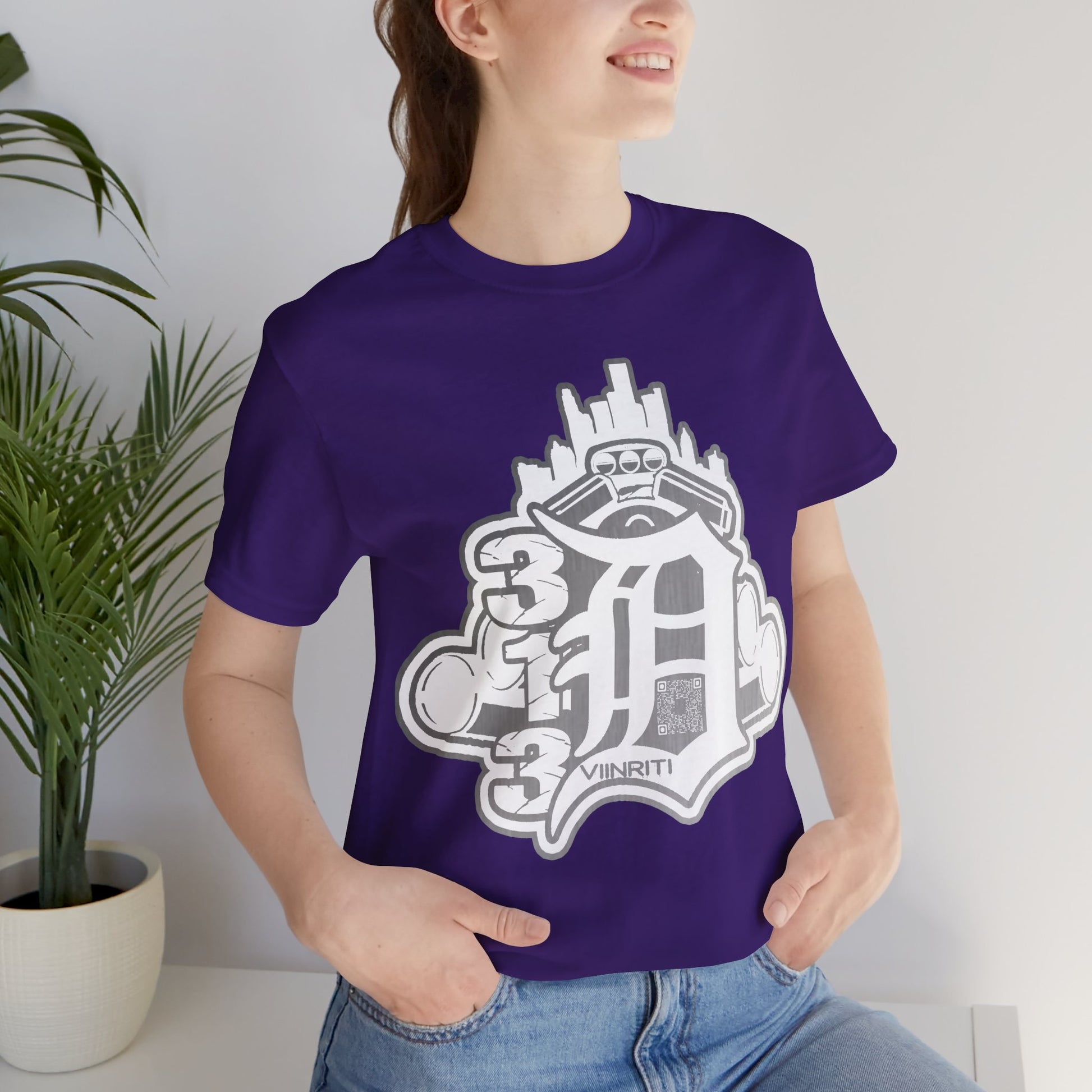 Detroit Vintage Logo T-Shirt — D City Skyline Emblem