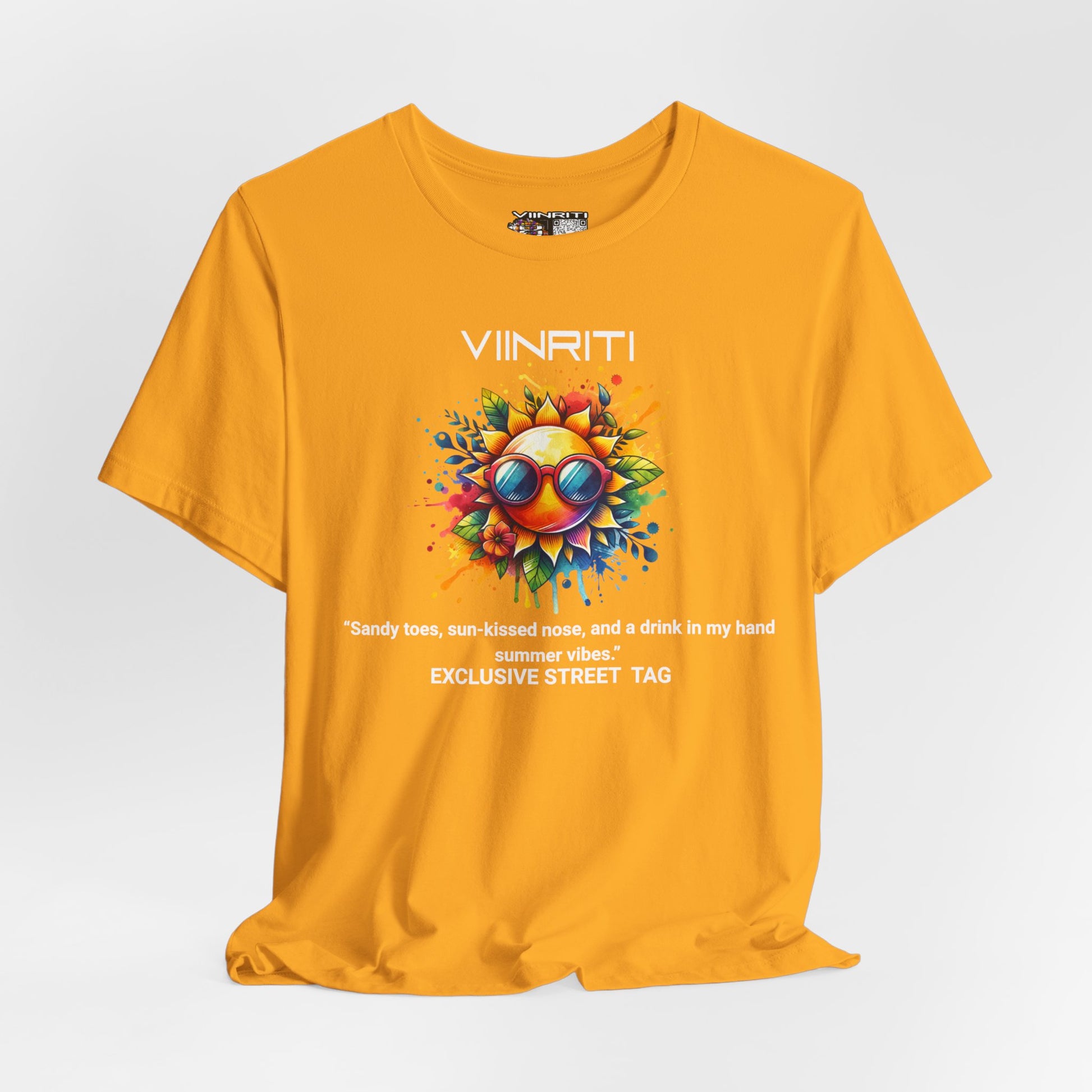 Summer Vibes Sunflower Tee - Colorful Sunglasses Graphic T-Shirt