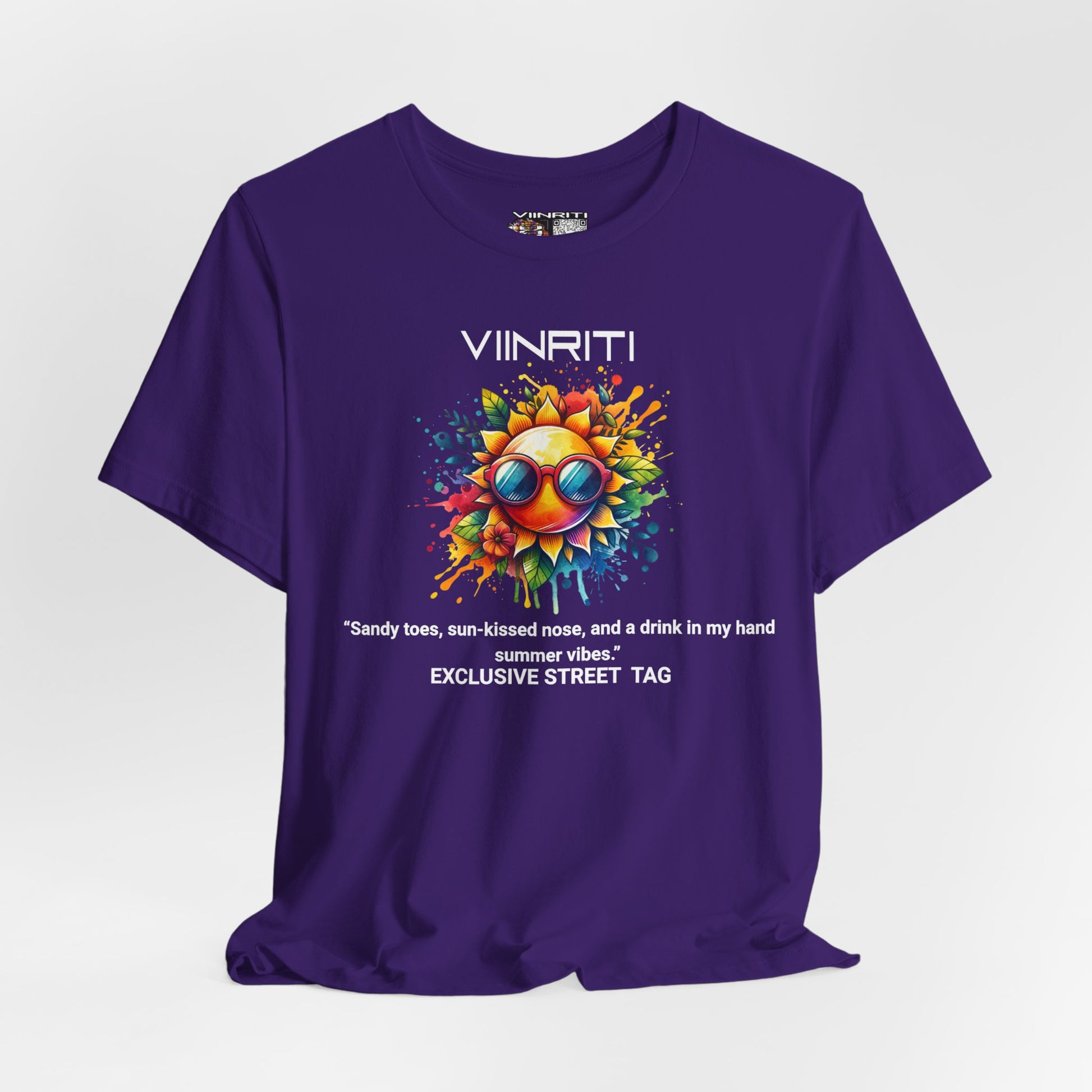 Summer Vibes Sunflower Tee - Colorful Sunglasses Graphic T-Shirt