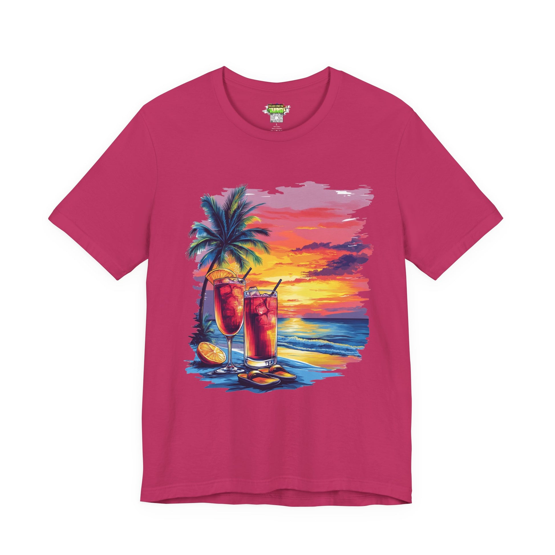 Tropical Sunset Tee - Perfect for Summer Vibes, Beach Days, Relaxation, Gifts, Vacation