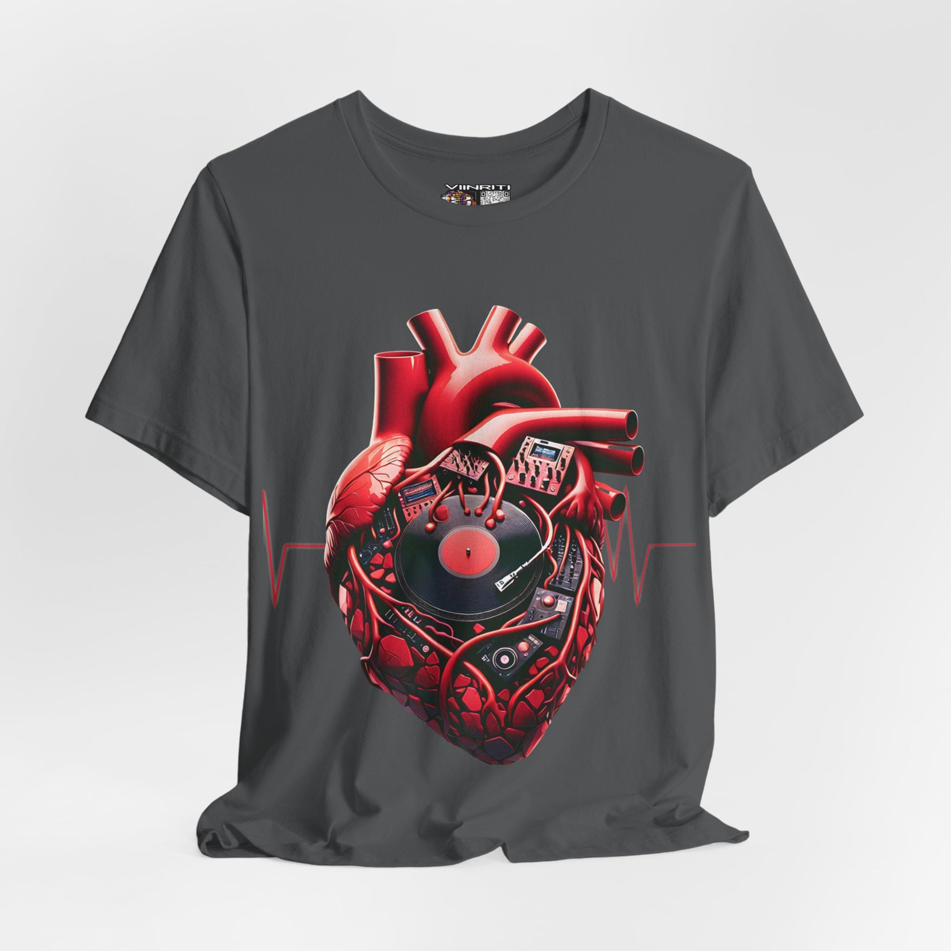 Heart Beat Vinyl Tee — Anatomical Heart Record T-Shirt