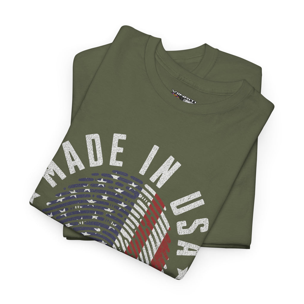 "Patriotic Unisex Heavy Cotton Tee | Made in USA T-Shirt, Graphic Tee for Independence Day, Casual Wear, Gift Idea, American Pride