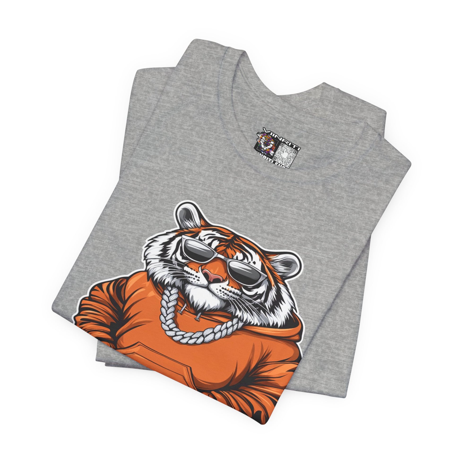 Tiger Streetwear T-Shirt — Cool Cartoon Tiger in Tracksuit Graphic Tee