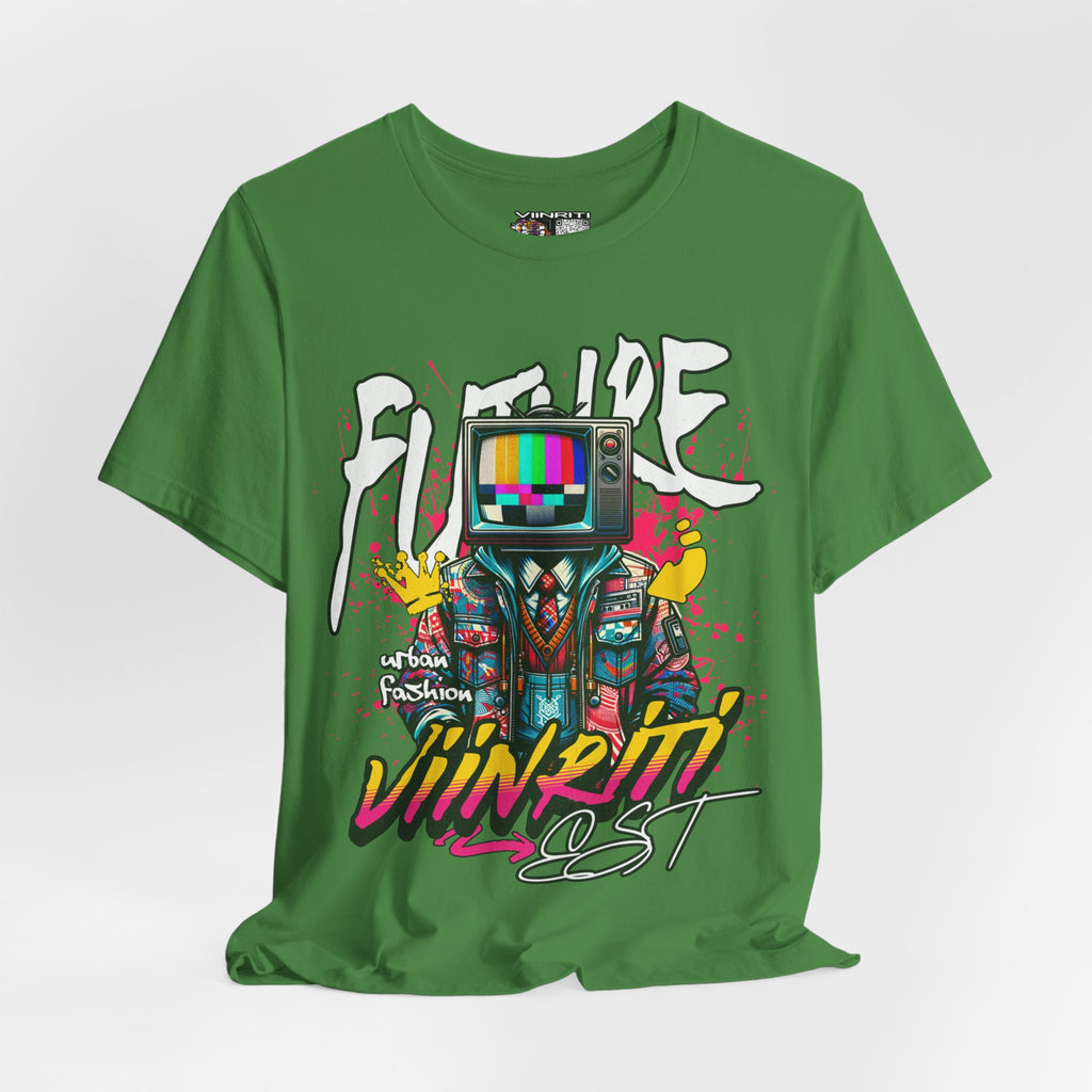 """"" VIINRITI  EXCLUSIVE Retro TV Robot Graphic Tee — "Vibe In Reset" Streetwear T-Shirt