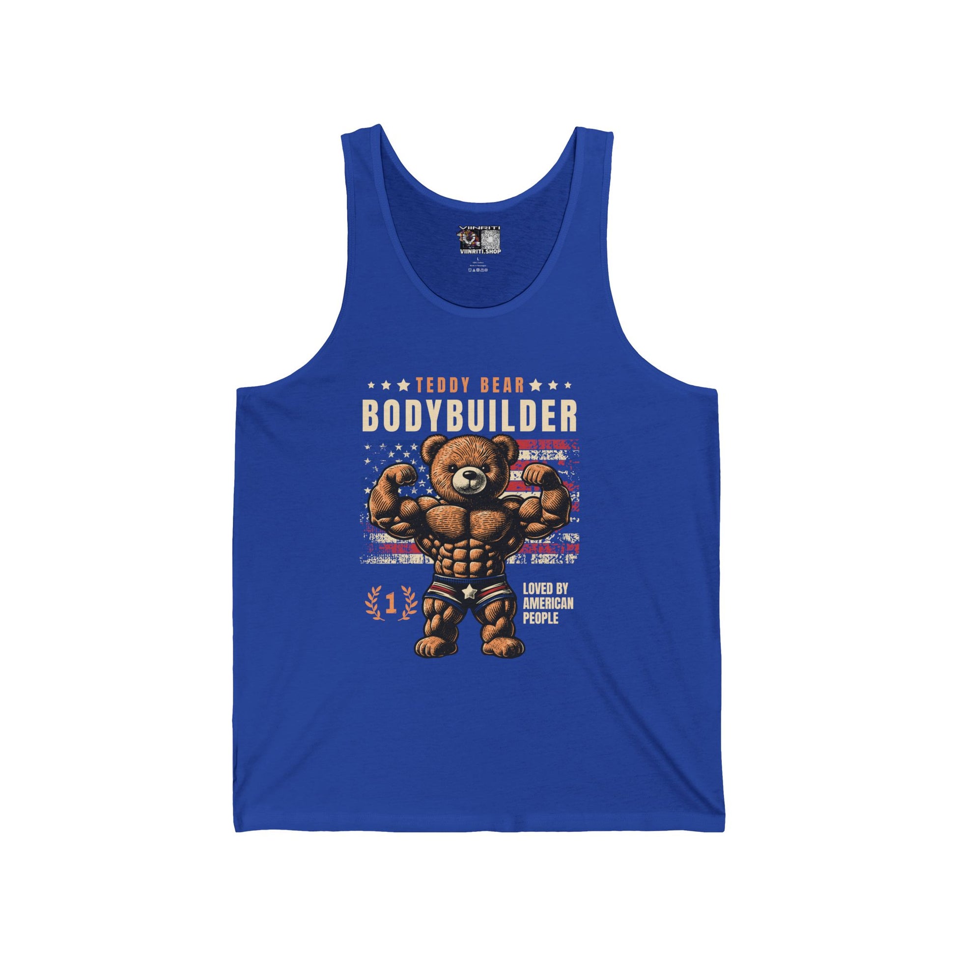 Bodybuilder Bear Tank Top — Funny Muscle Teddy Gym Tank