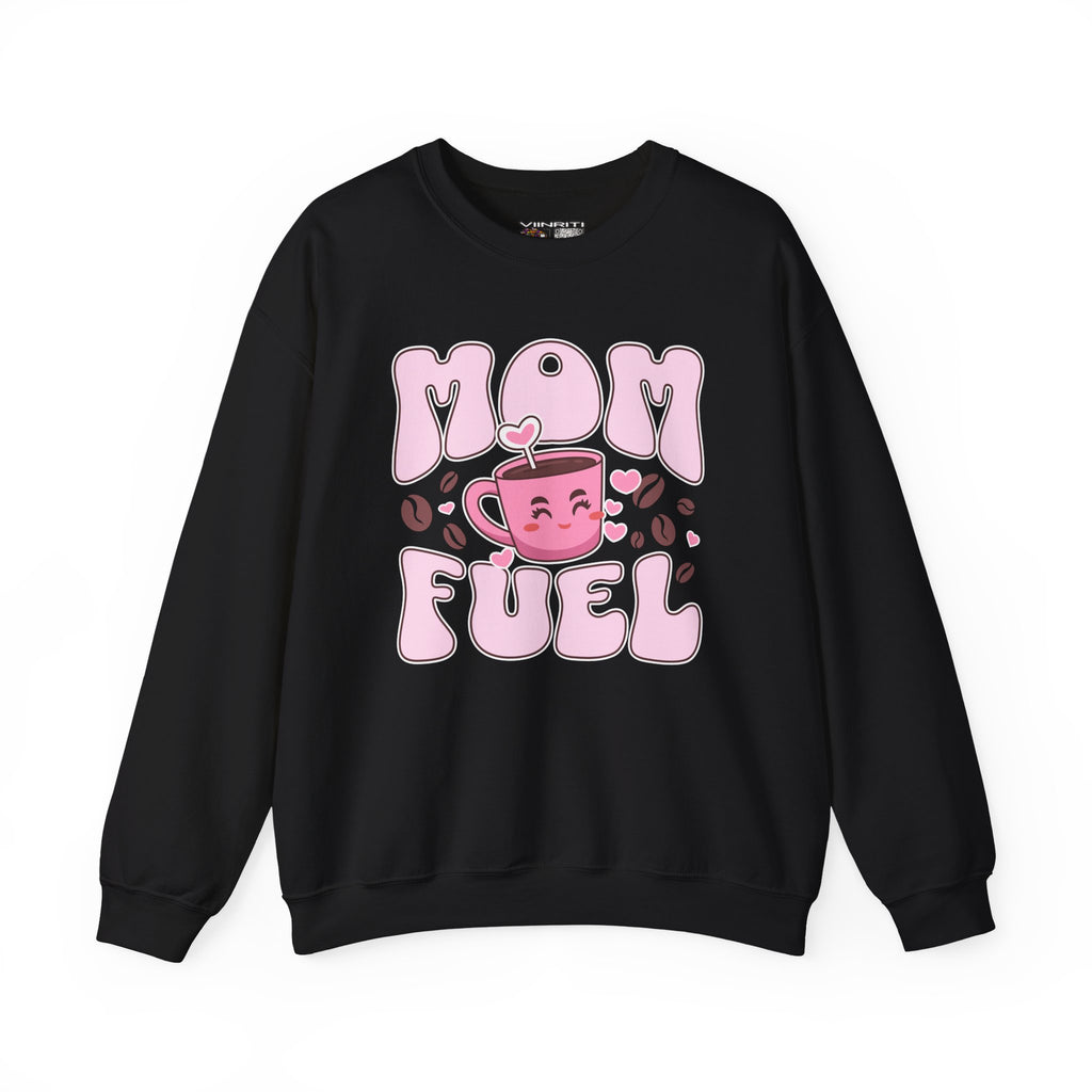 Mom Fuel Crewneck Sweatshirt - Cozy, Gift for Moms, Perfect for Mother's Day, Casual Wear, Coffee Lover's Clothing
