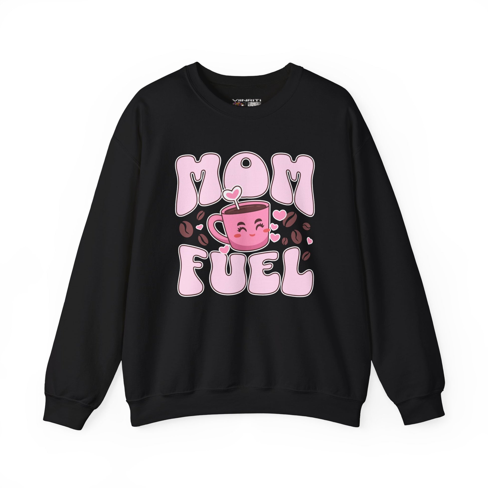 Mom Fuel Crewneck Sweatshirt - Cozy, Gift for Moms, Perfect for Mother's Day, Casual Wear, Coffee Lover's Clothing