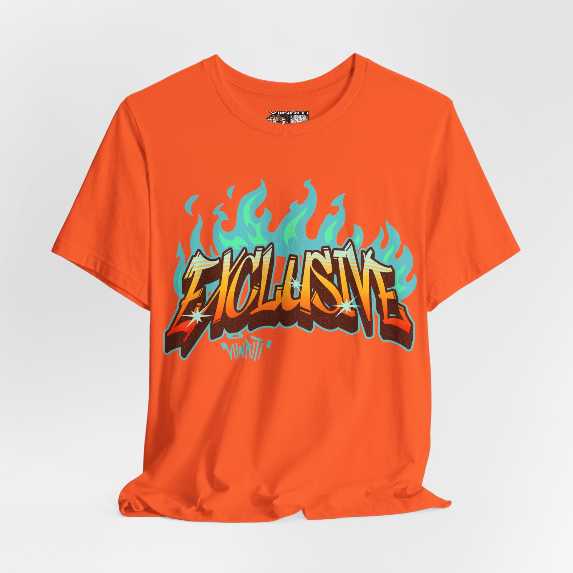 VIINRITI- 'Exclusive' Flame Graphic Streetwear T‑Shirt