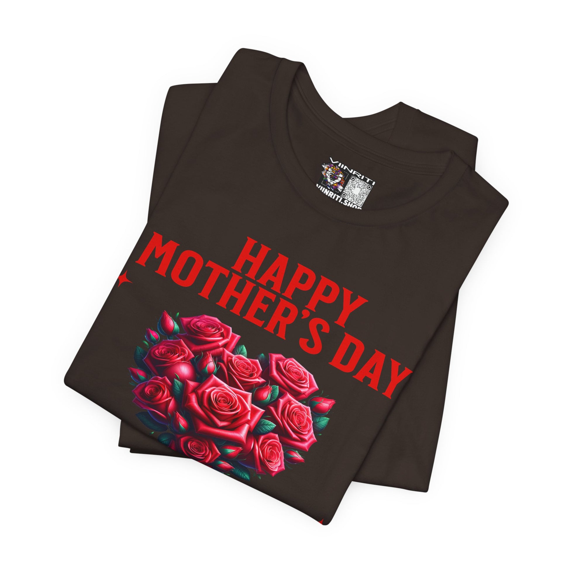 Mother's Day Rose Heart Tee — Personalized "Happy Mother's Day" Shirt