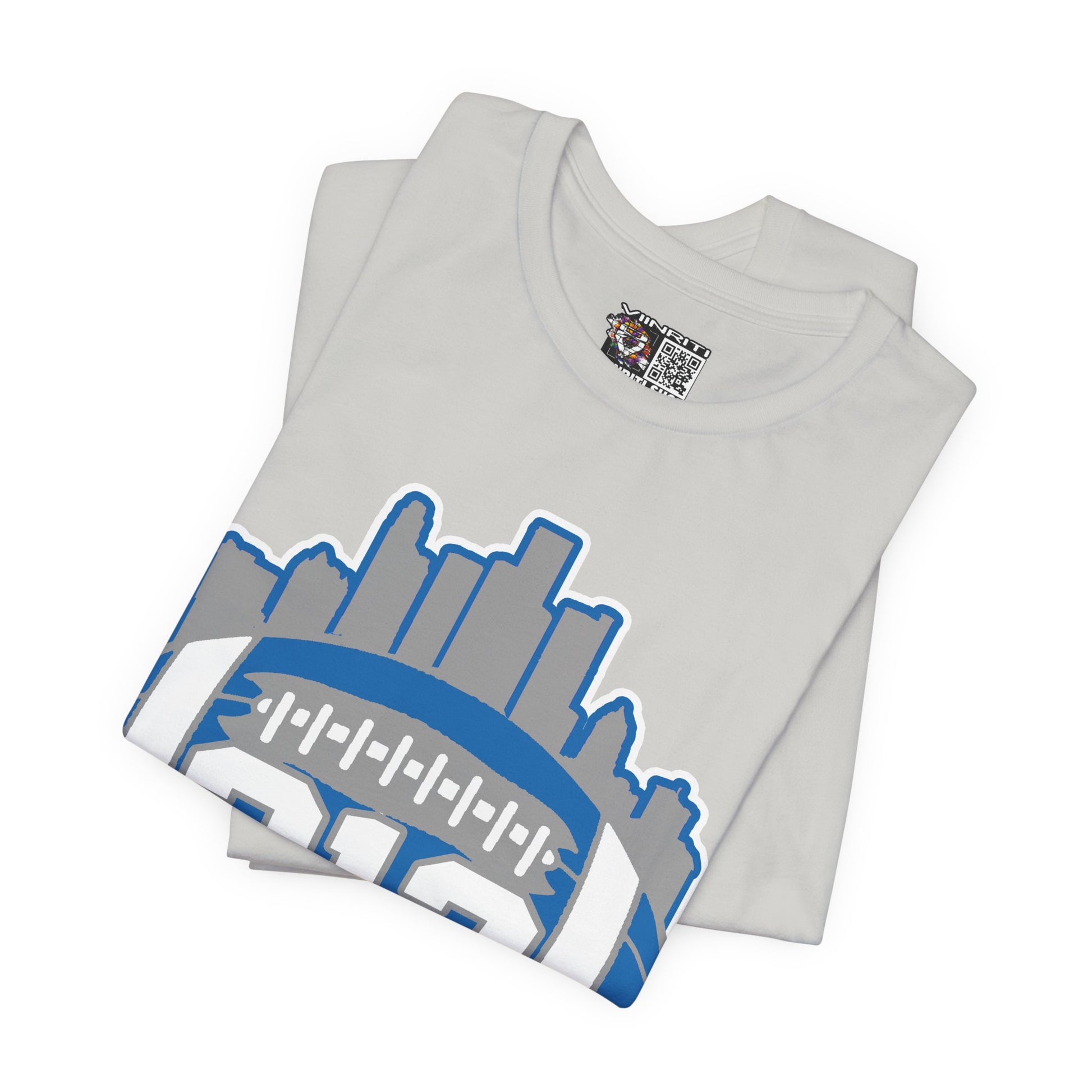 Detroit 313 Football T-Shirt — City Skyline & Number 313 Logo