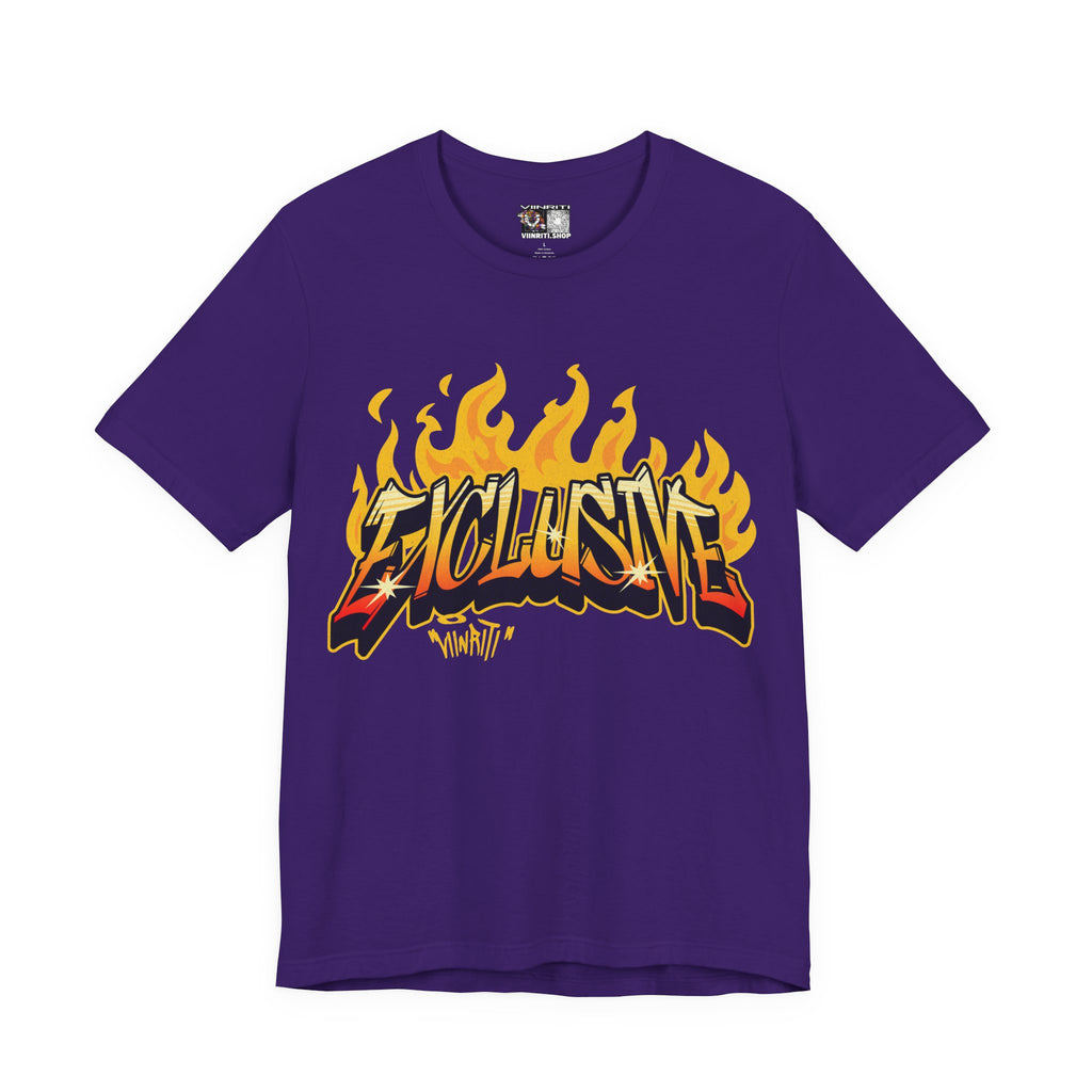 VIINRITI- 'Exclusive' Flame Graphic Streetwear T‑Shirt