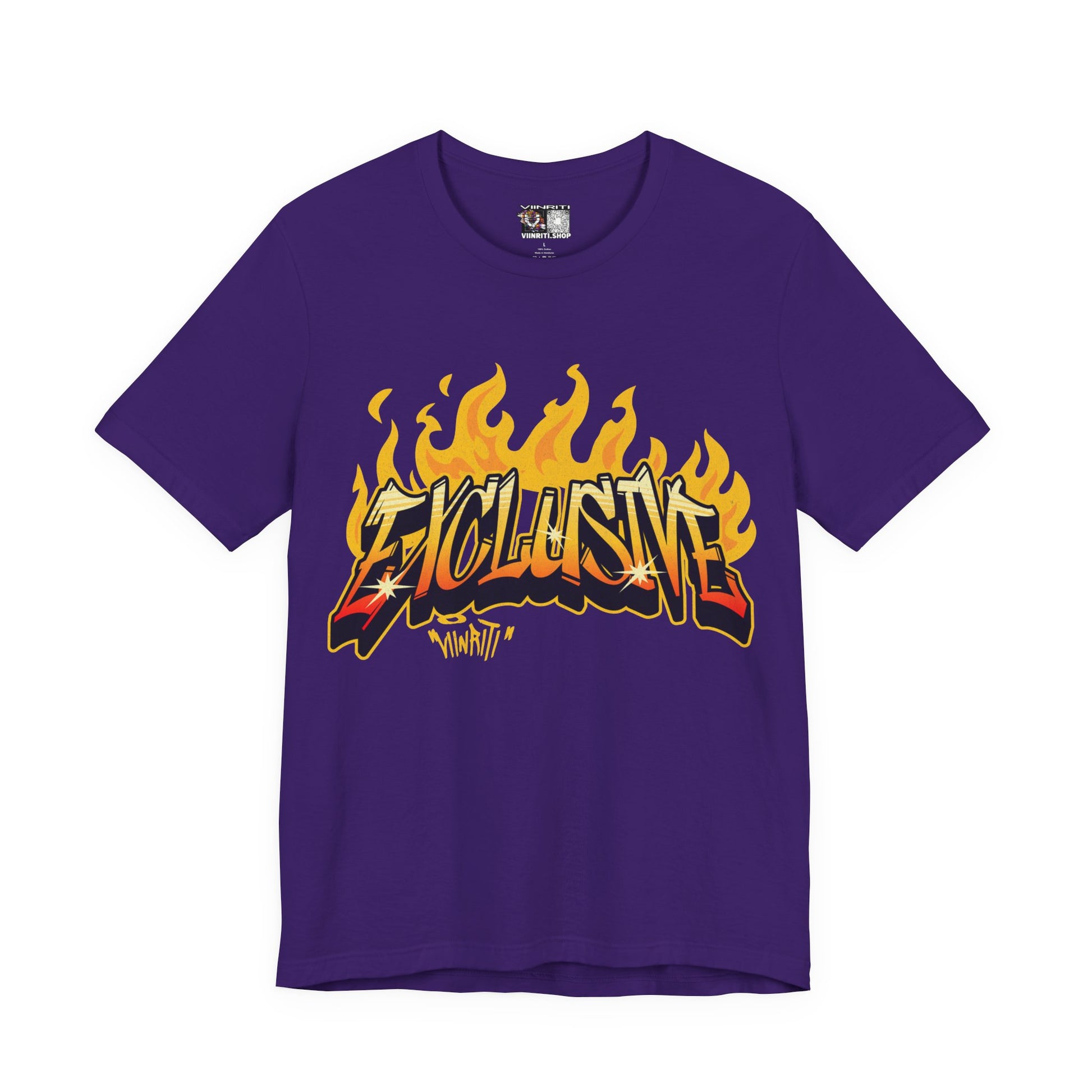 VIINRITI- 'Exclusive' Flame Graphic Streetwear T‑Shirt