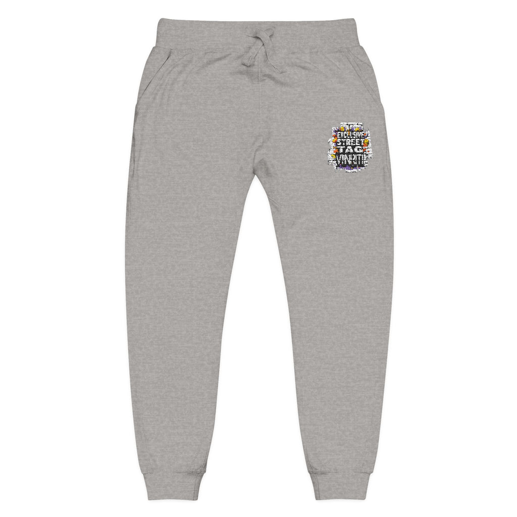 Viinriti Embroidered l Sweatpants — Cozy White Fleece Joggers
