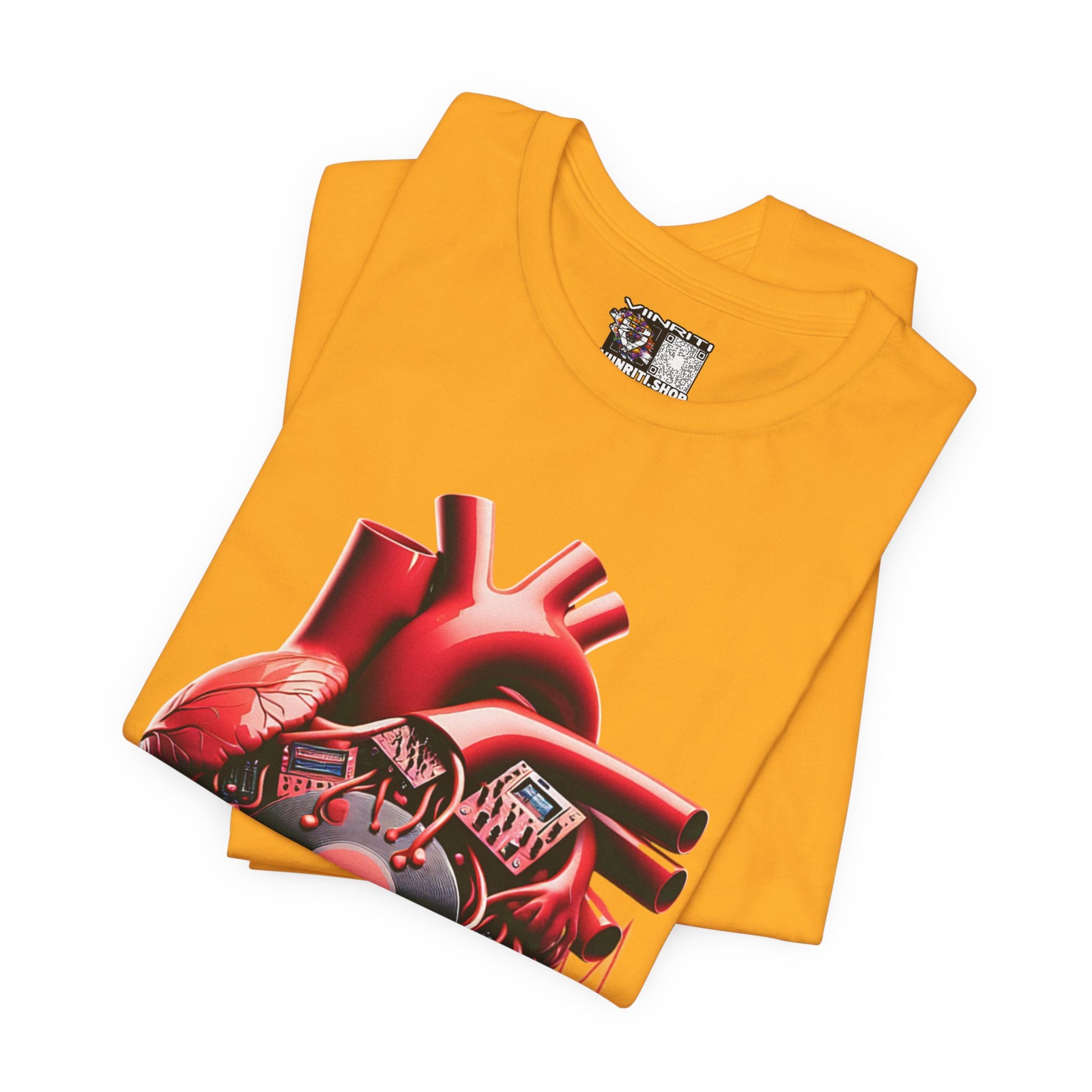 Heart Beat Vinyl Tee — Anatomical Heart Record T-Shirt
