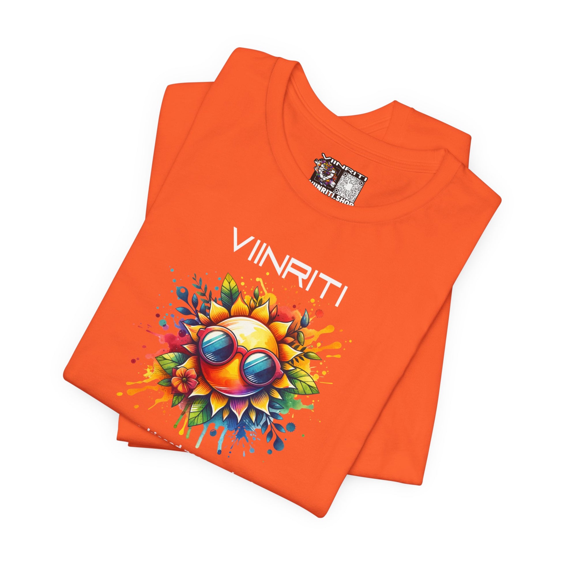 Summer Vibes Sunflower Tee - Colorful Sunglasses Graphic T-Shirt