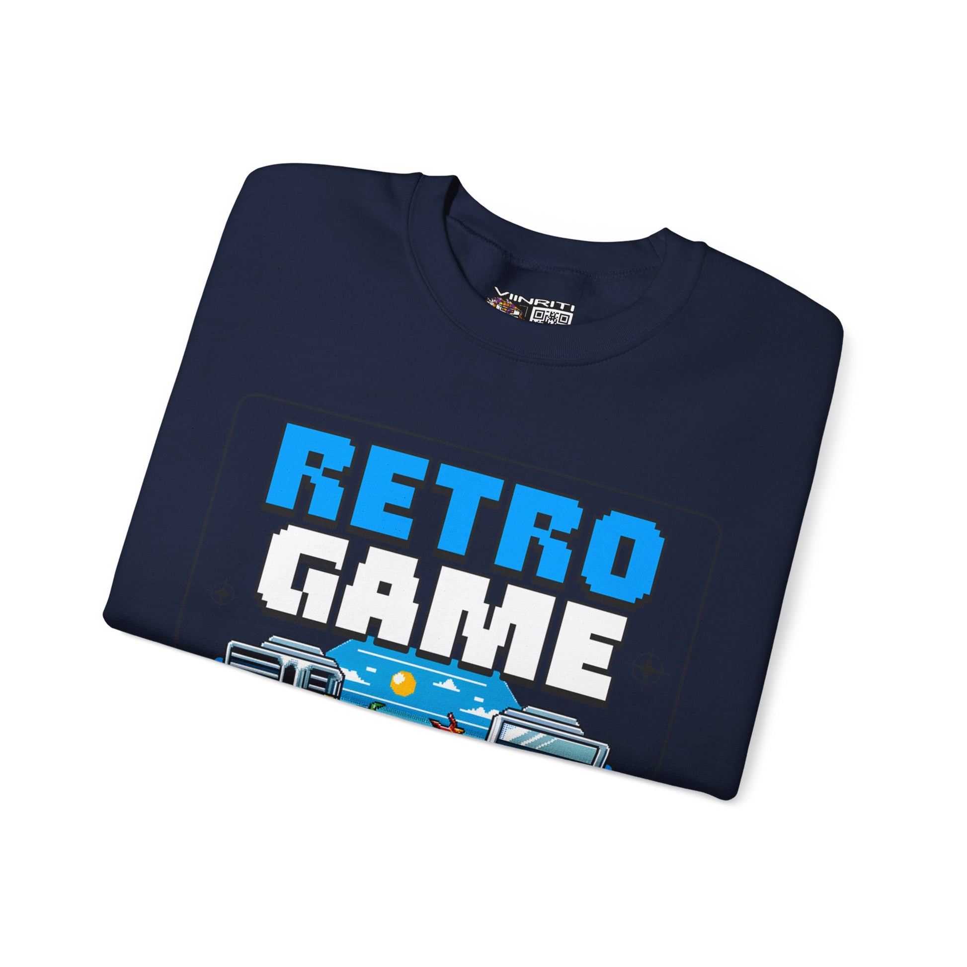 Retro Game Sweatshirt — Vintage 8-Bit Arcade Graphic Crewneck